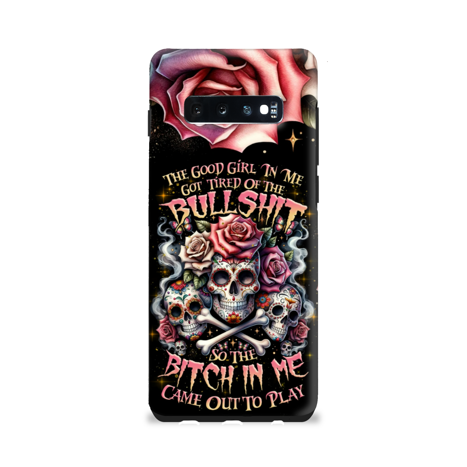 THE GOOD GIRL IN ME BONES SUGAR SKULL PHONE CASE - TLNZ2201243