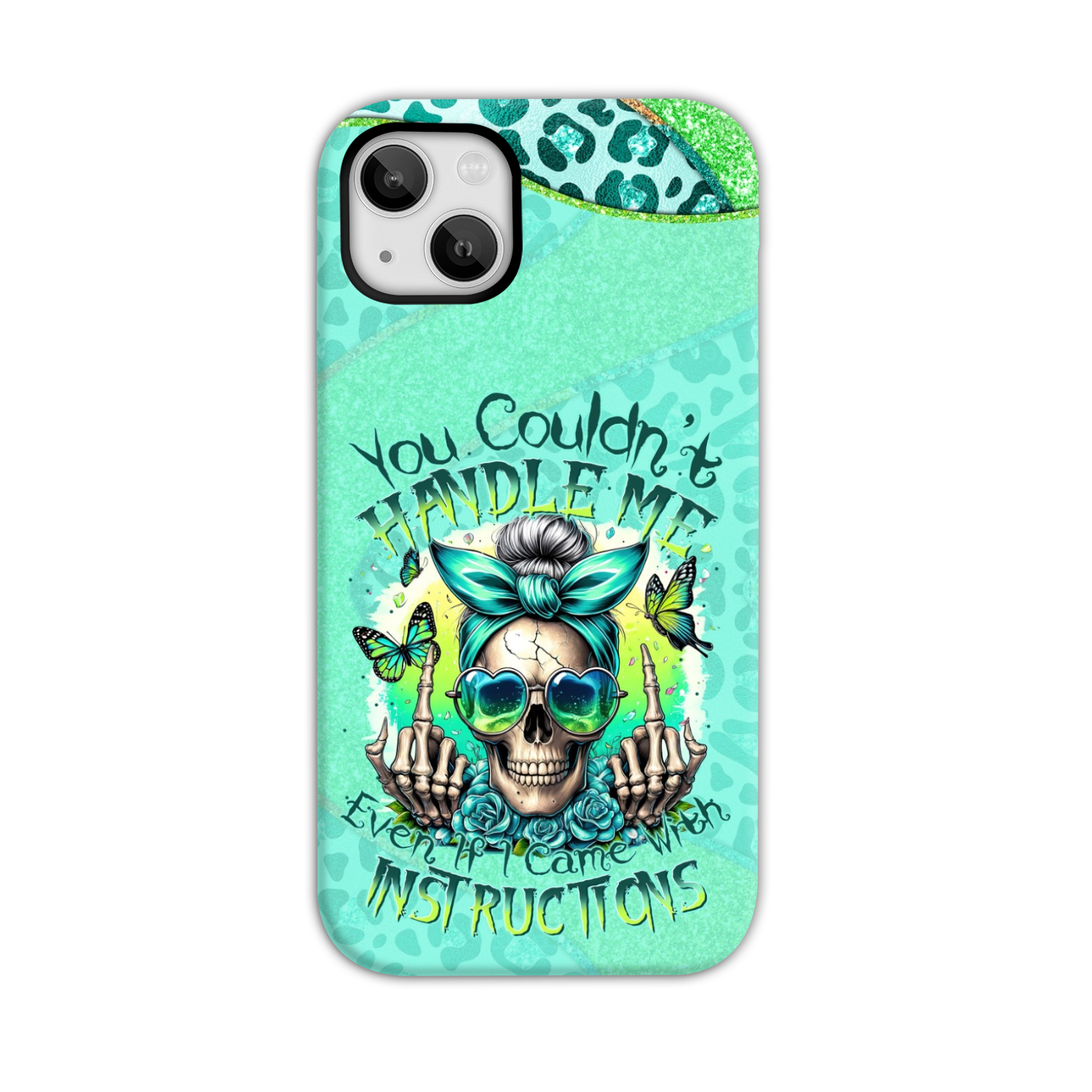 YOU COULDN'T HANDLE ME MESSY BUN TIE DYE PHONE CASE - TYTM1706249