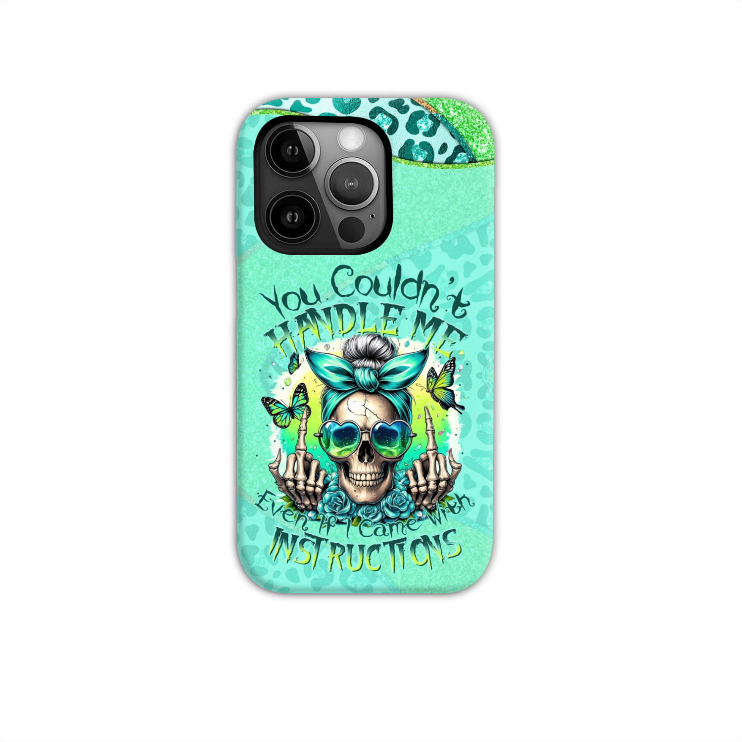 YOU COULDN'T HANDLE ME MESSY BUN TIE DYE PHONE CASE - TYTM1706249