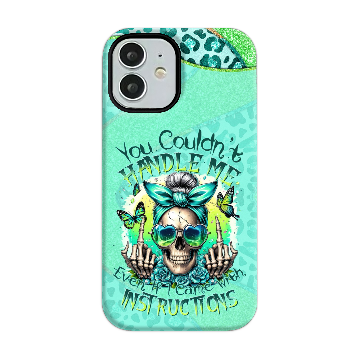 YOU COULDN'T HANDLE ME MESSY BUN TIE DYE PHONE CASE - TYTM1706249