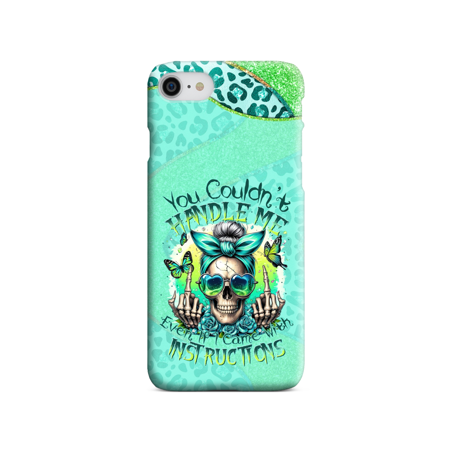 YOU COULDN'T HANDLE ME MESSY BUN TIE DYE PHONE CASE - TYTM1706249