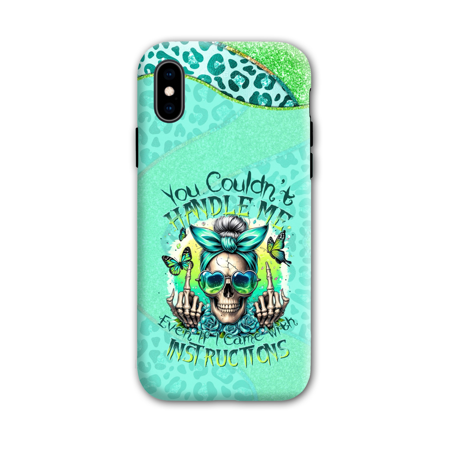 YOU COULDN'T HANDLE ME MESSY BUN TIE DYE PHONE CASE - TYTM1706249