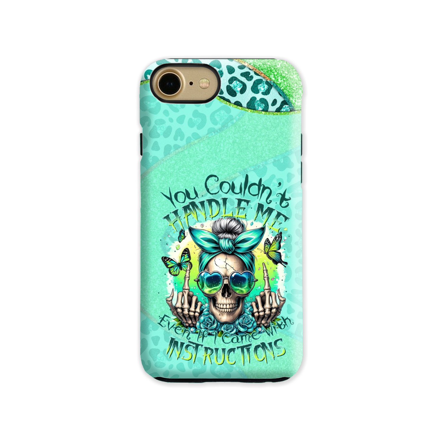 YOU COULDN'T HANDLE ME MESSY BUN TIE DYE PHONE CASE - TYTM1706249