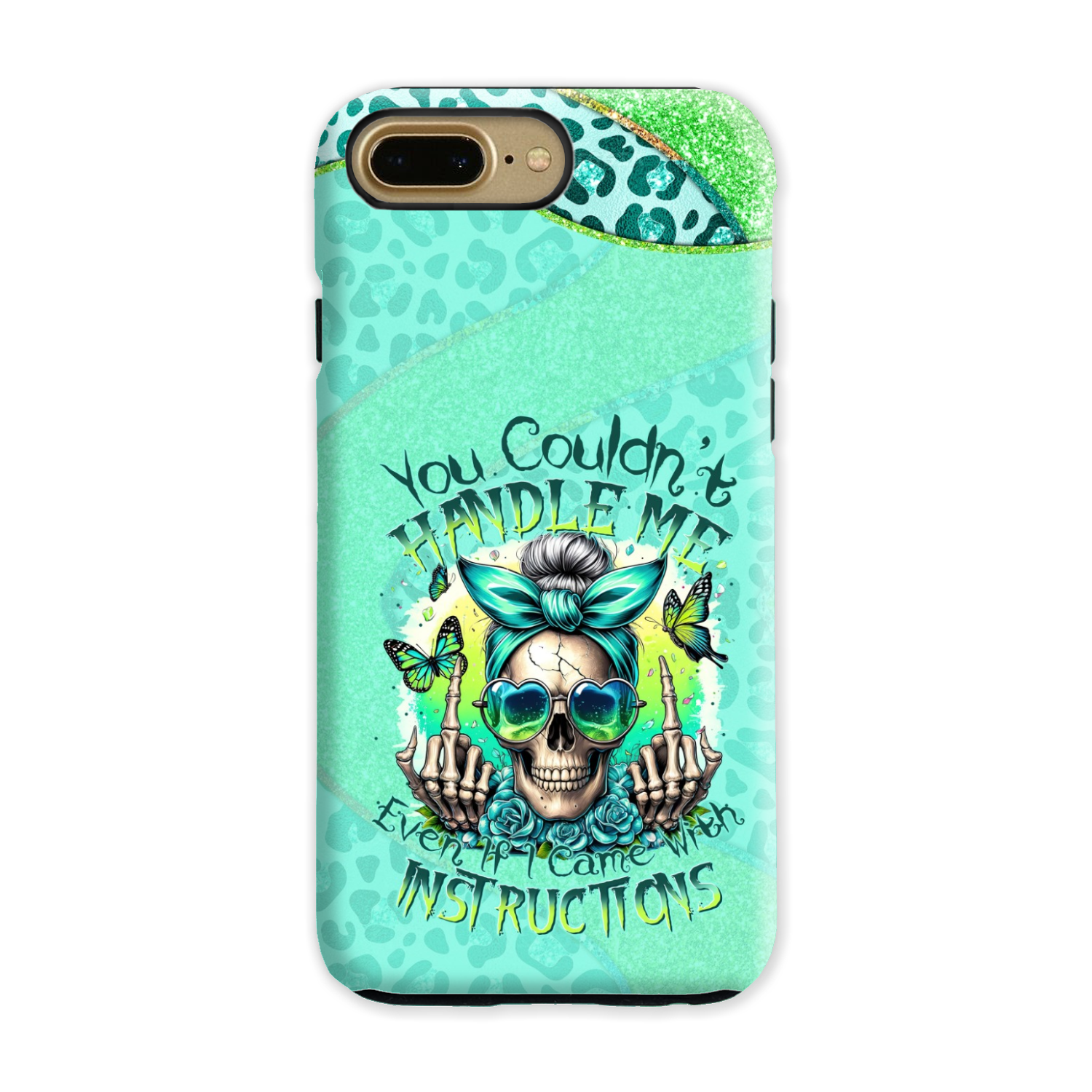 YOU COULDN'T HANDLE ME MESSY BUN TIE DYE PHONE CASE - TYTM1706249