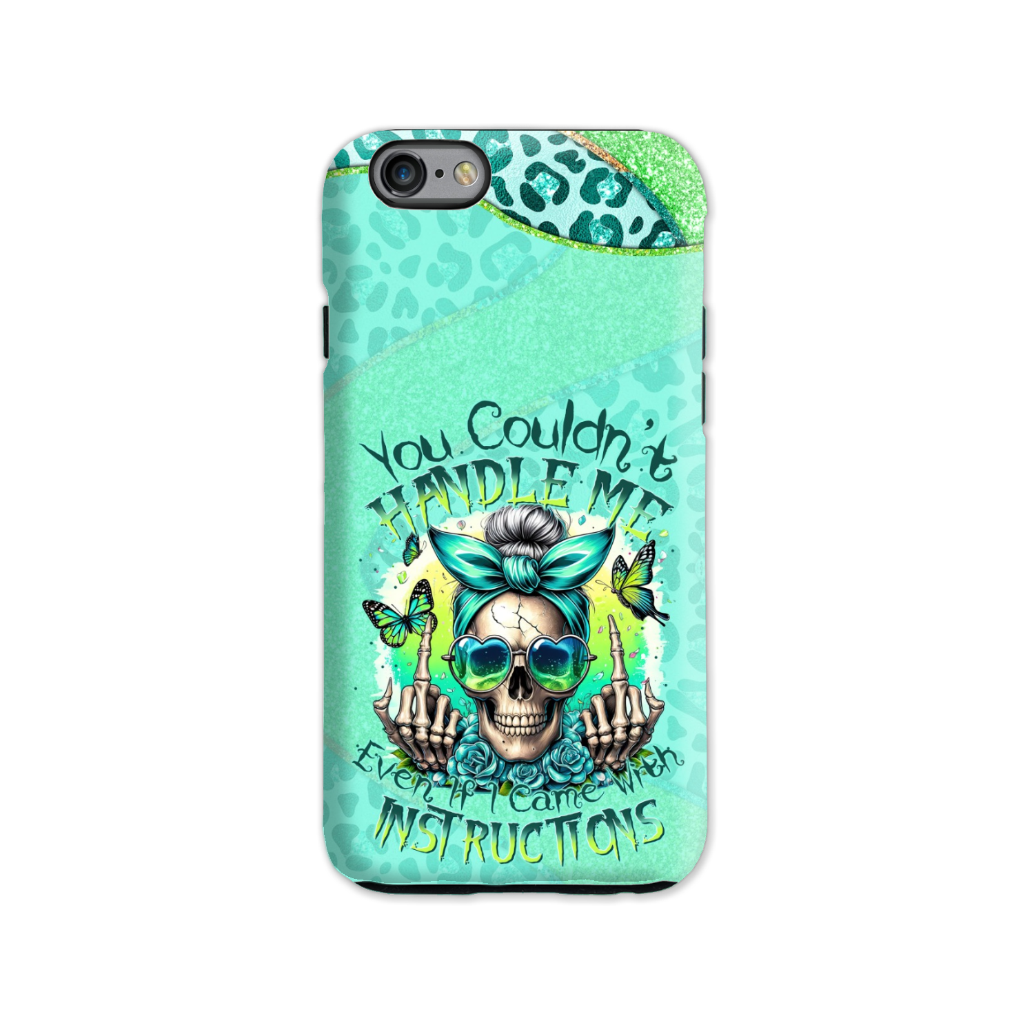 YOU COULDN'T HANDLE ME MESSY BUN TIE DYE PHONE CASE - TYTM1706249