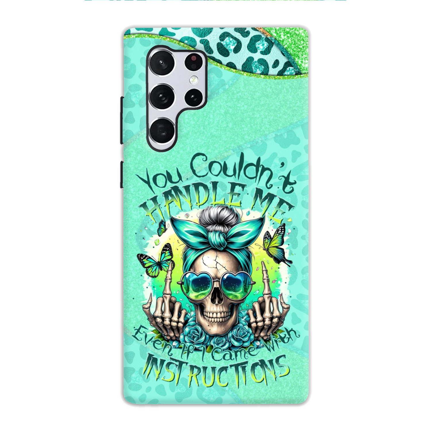 YOU COULDN'T HANDLE ME MESSY BUN TIE DYE PHONE CASE - TYTM1706249