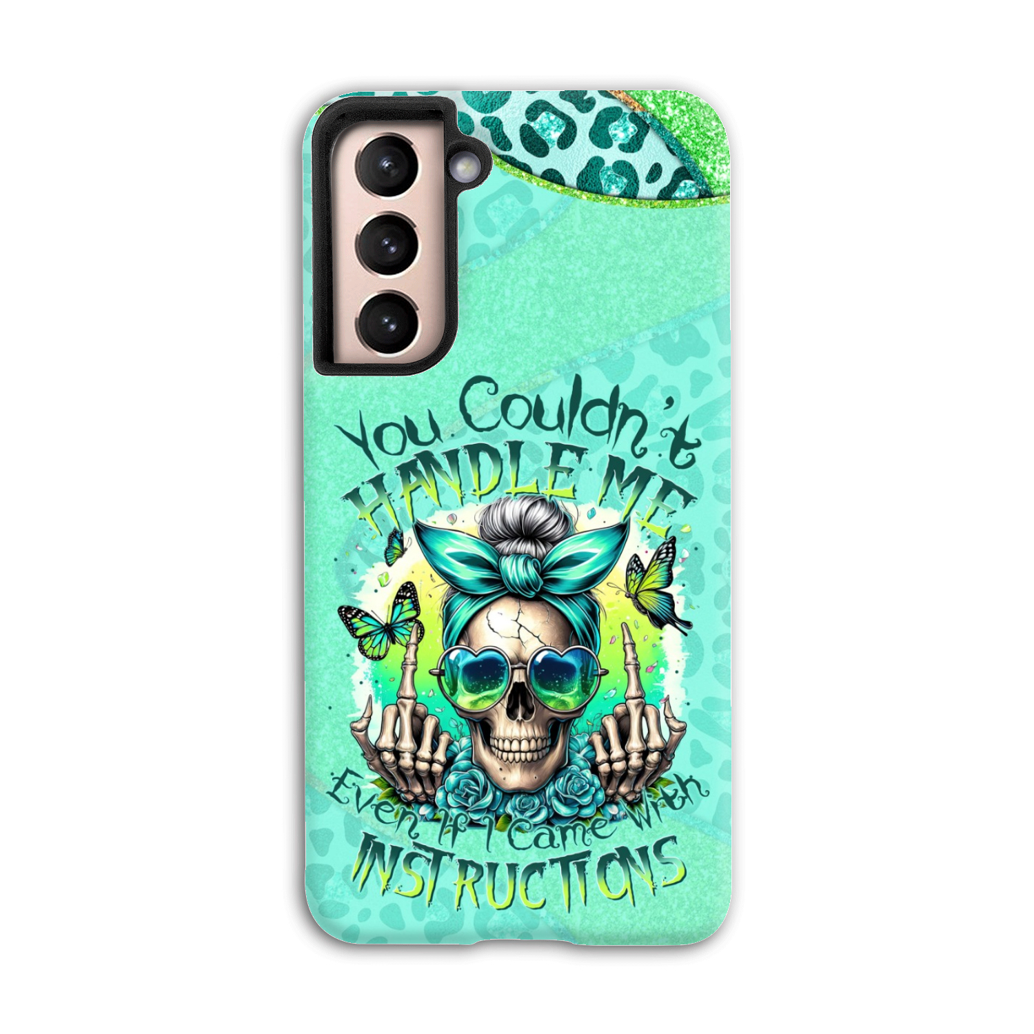 YOU COULDN'T HANDLE ME MESSY BUN TIE DYE PHONE CASE - TYTM1706249