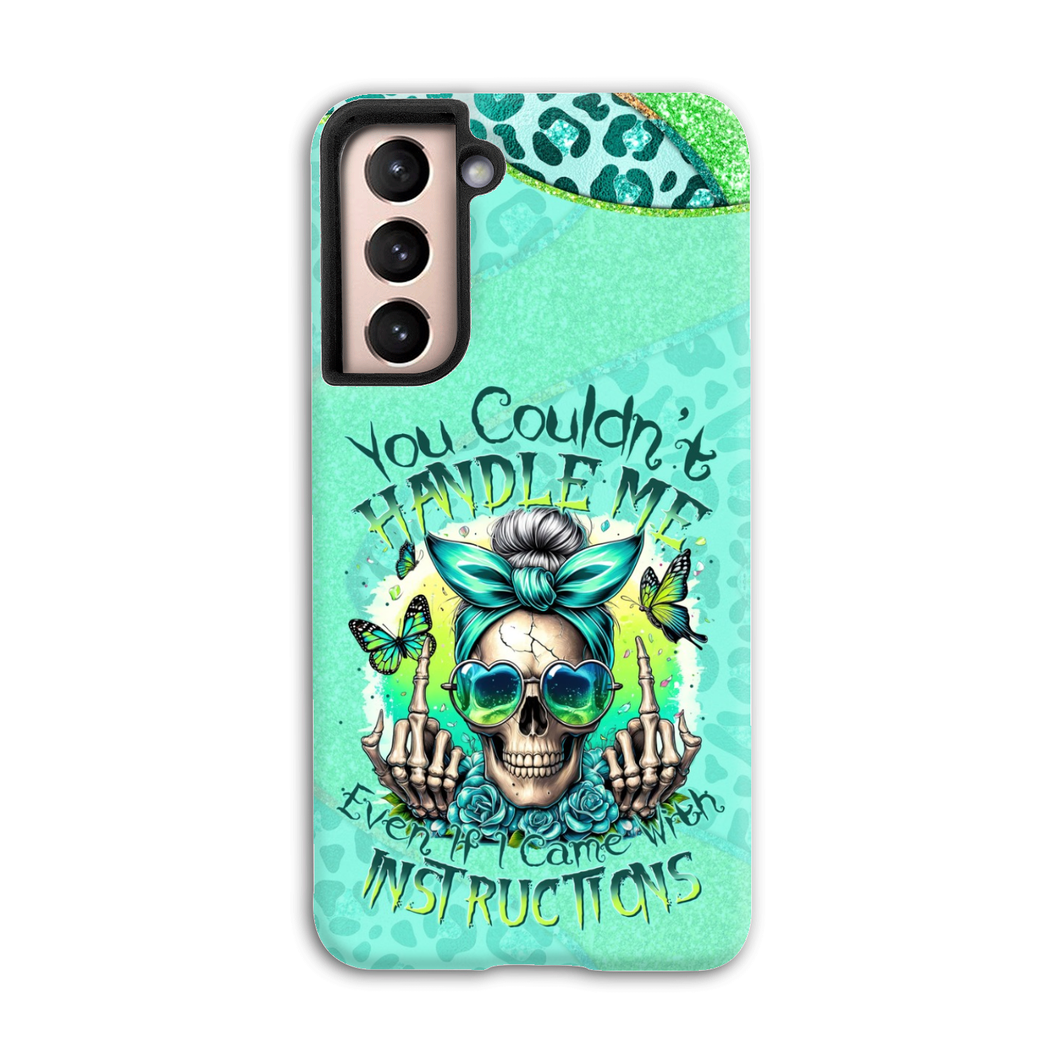 YOU COULDN'T HANDLE ME MESSY BUN TIE DYE PHONE CASE - TYTM1706249