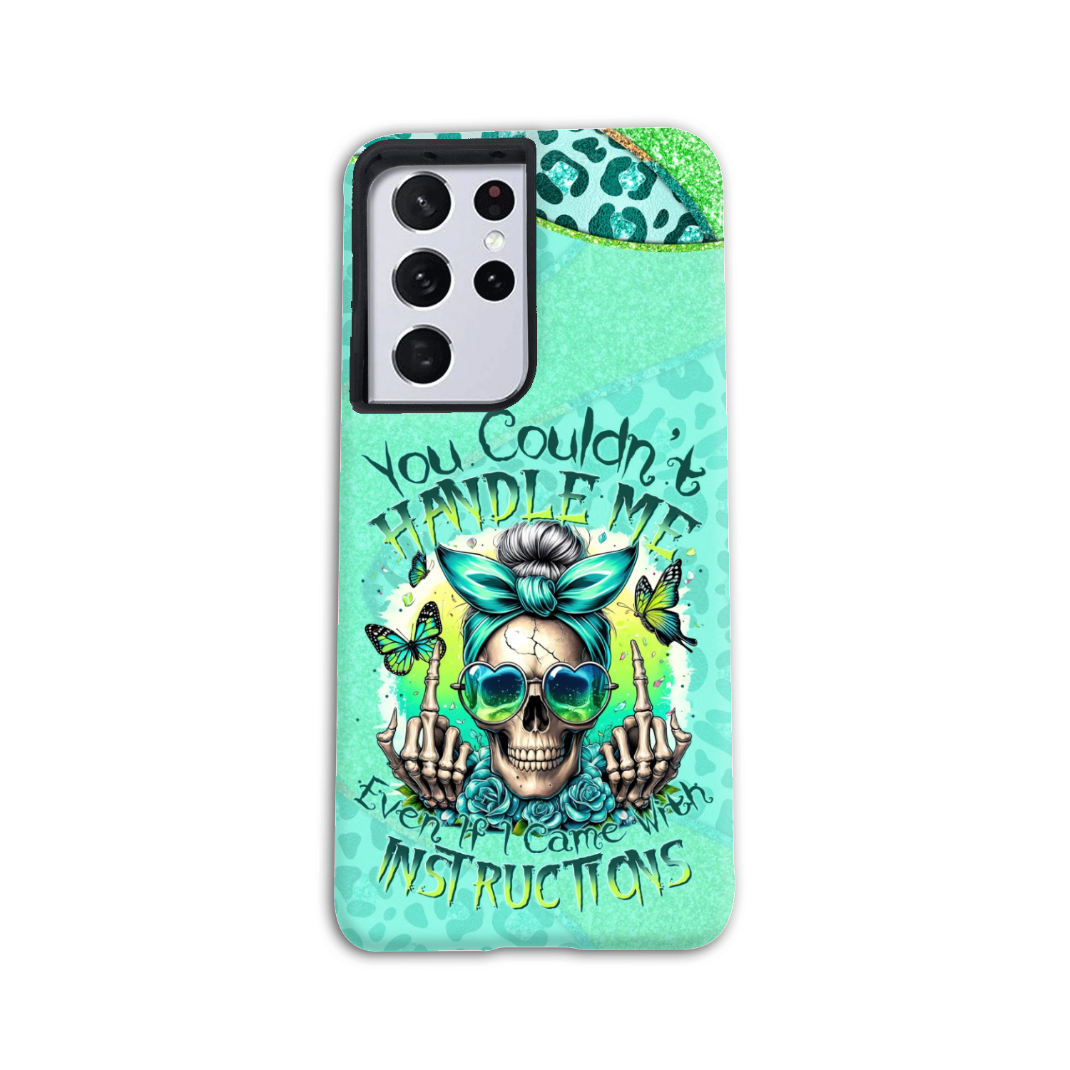 YOU COULDN'T HANDLE ME MESSY BUN TIE DYE PHONE CASE - TYTM1706249