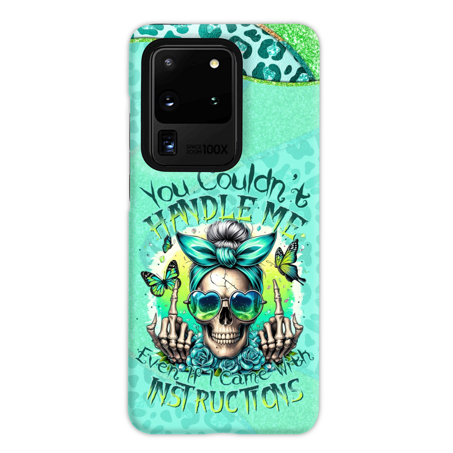 YOU COULDN'T HANDLE ME MESSY BUN TIE DYE PHONE CASE - TYTM1706249