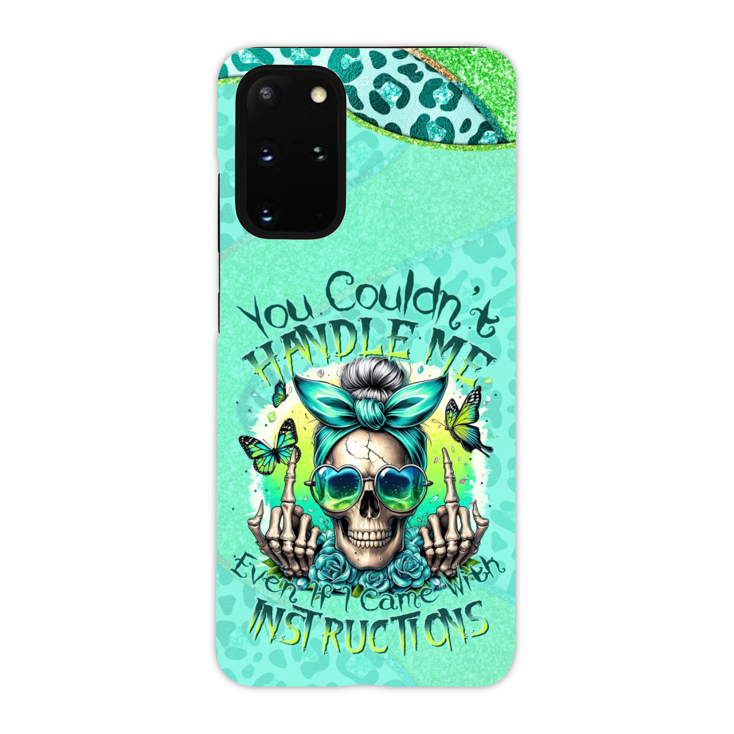 YOU COULDN'T HANDLE ME MESSY BUN TIE DYE PHONE CASE - TYTM1706249