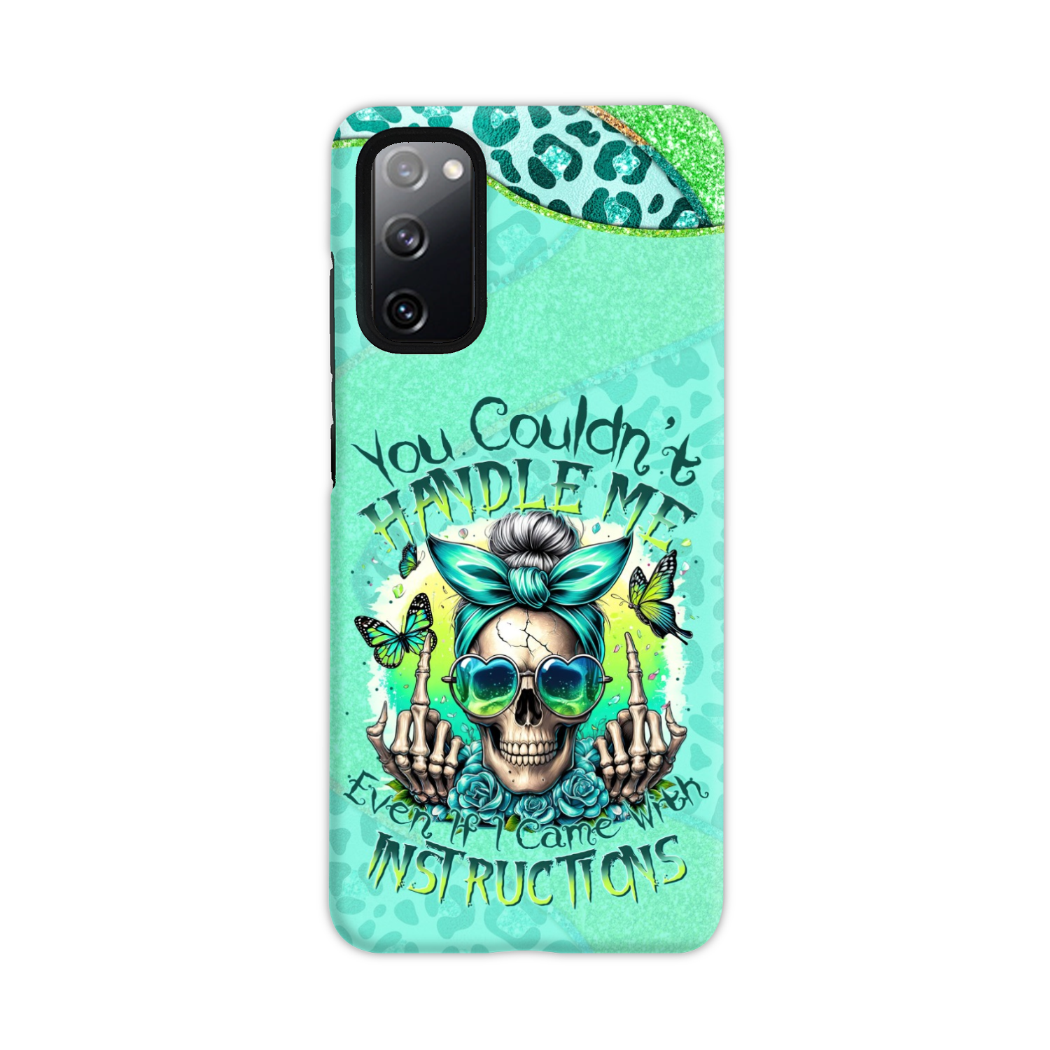 YOU COULDN'T HANDLE ME MESSY BUN TIE DYE PHONE CASE - TYTM1706249