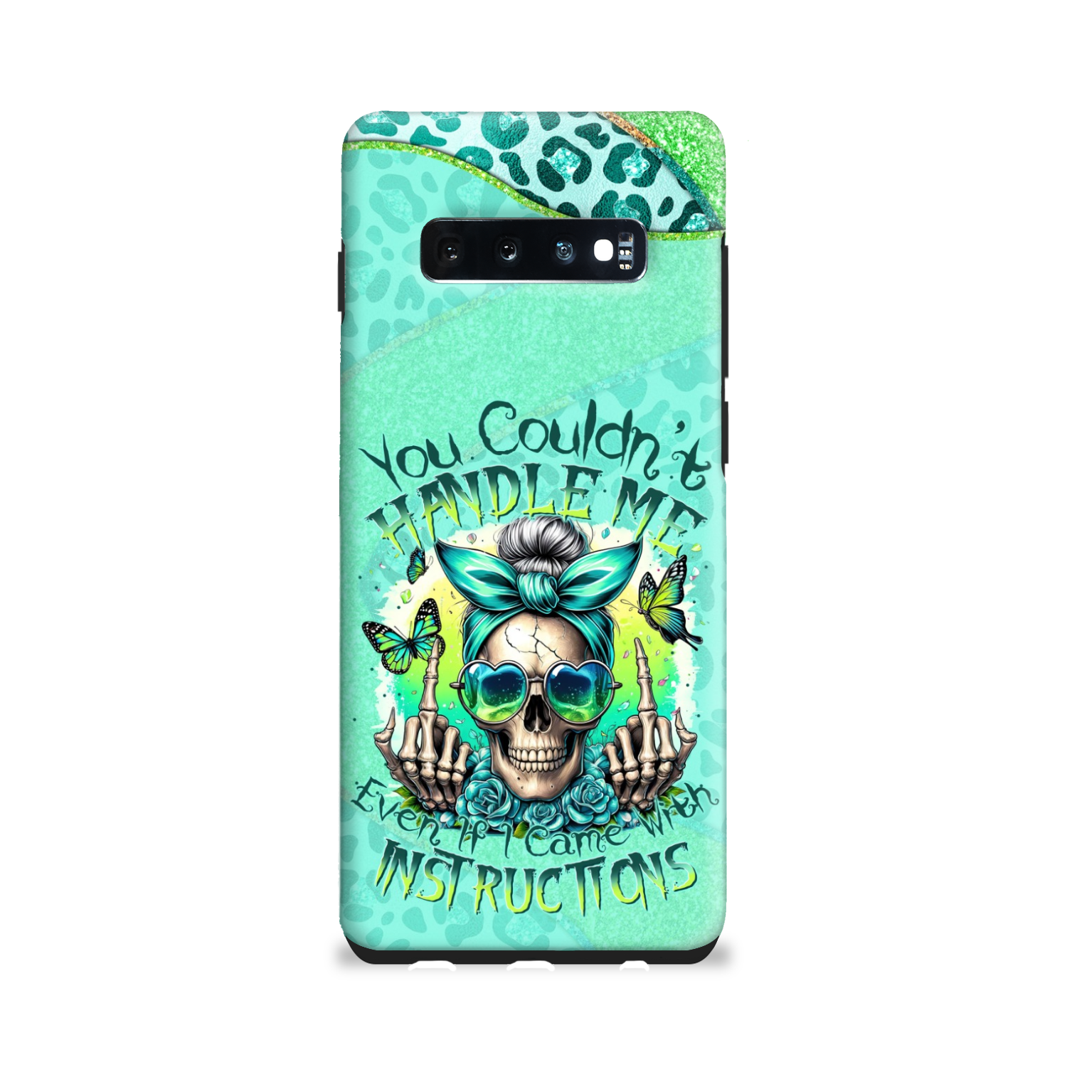 YOU COULDN'T HANDLE ME MESSY BUN TIE DYE PHONE CASE - TYTM1706249