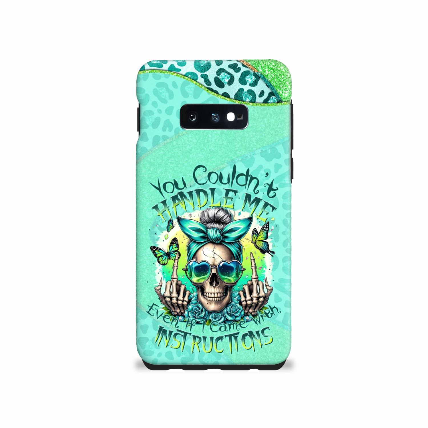 YOU COULDN'T HANDLE ME MESSY BUN TIE DYE PHONE CASE - TYTM1706249