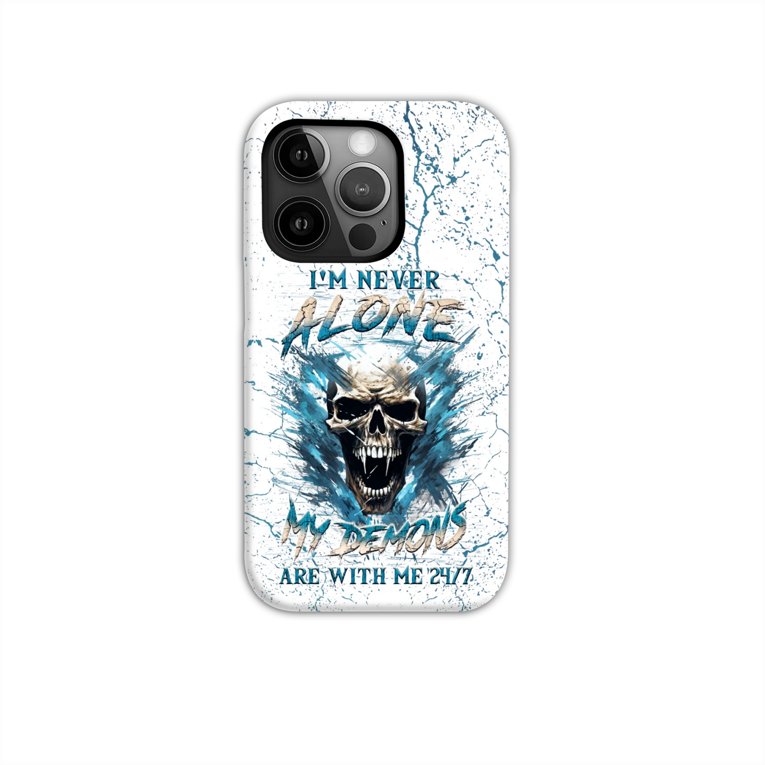 I'M NEVER ALONE SKULL DEMON PHONE CASE - YHLN0805242