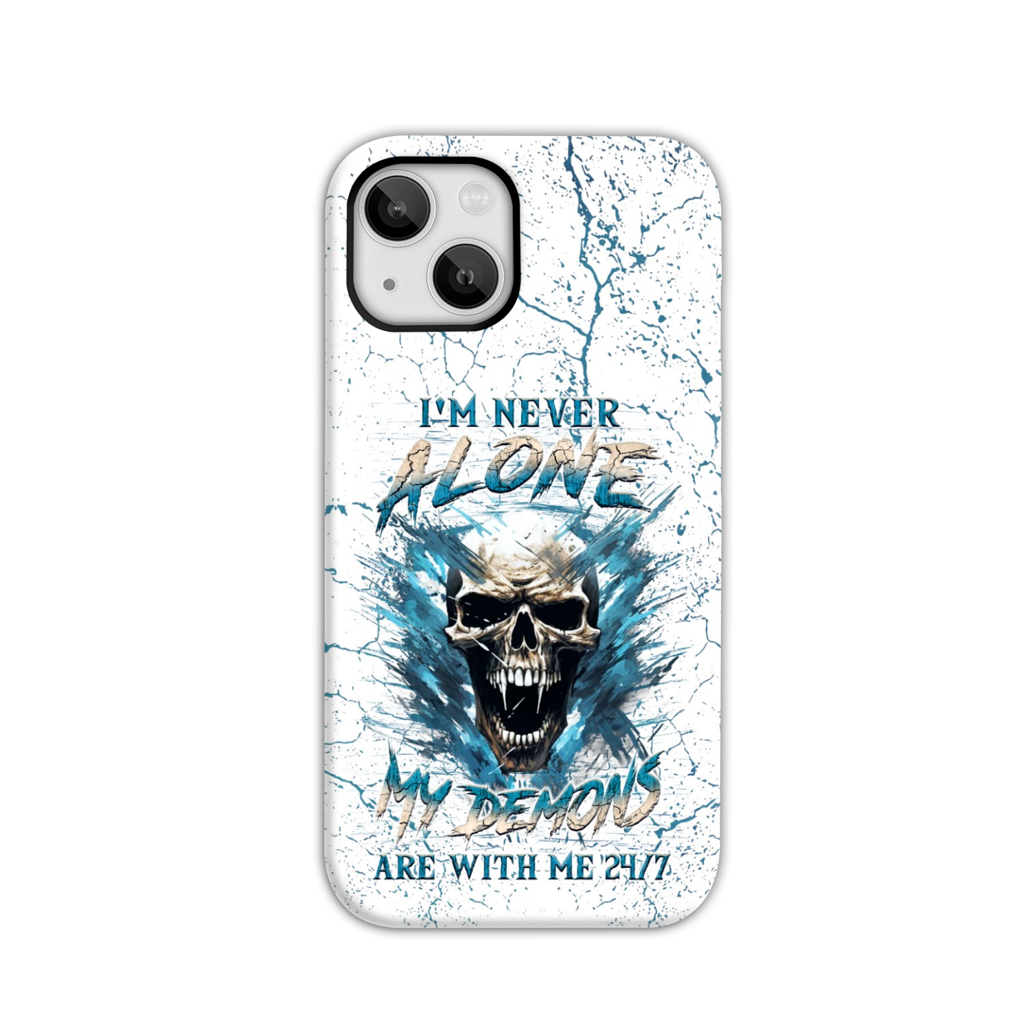 I'M NEVER ALONE SKULL DEMON PHONE CASE - YHLN0805242