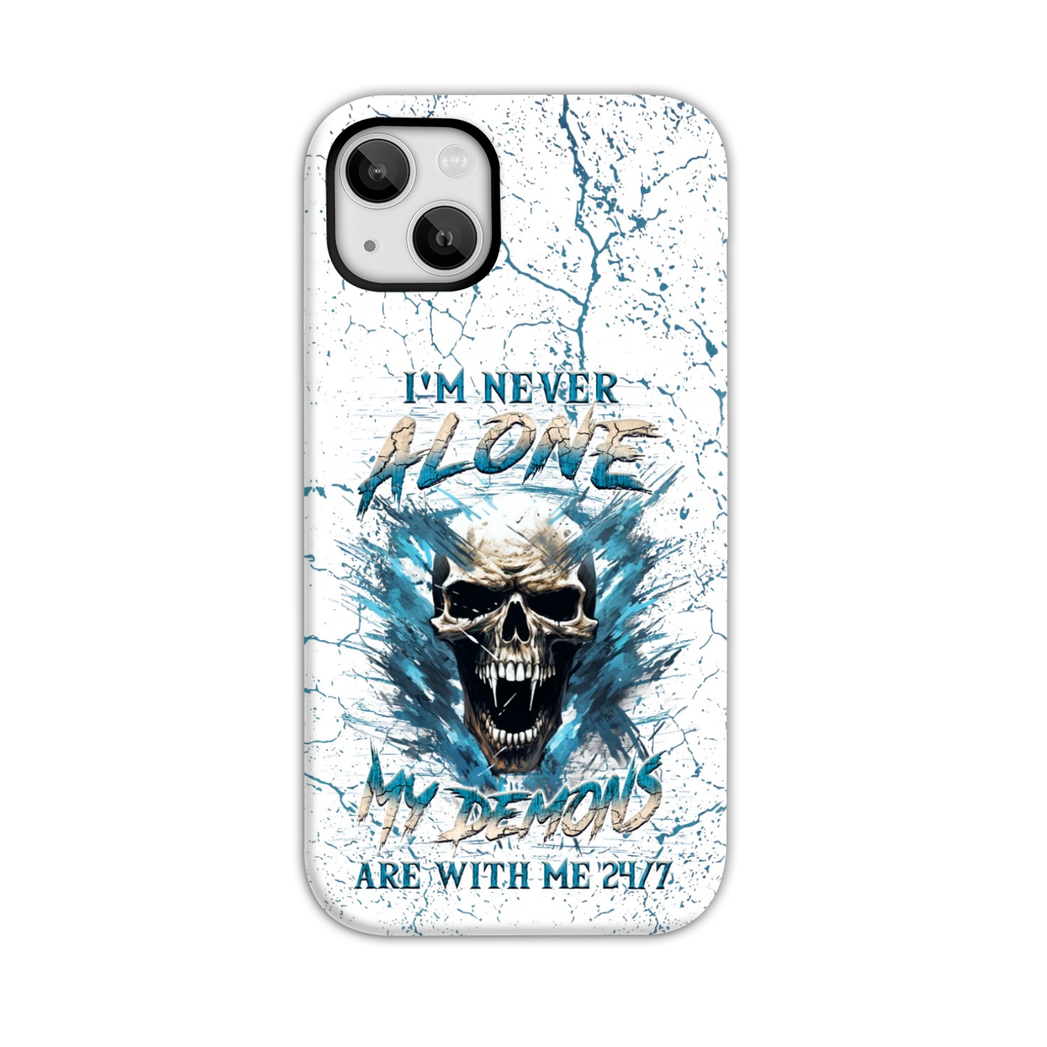 I'M NEVER ALONE SKULL DEMON PHONE CASE - YHLN0805242