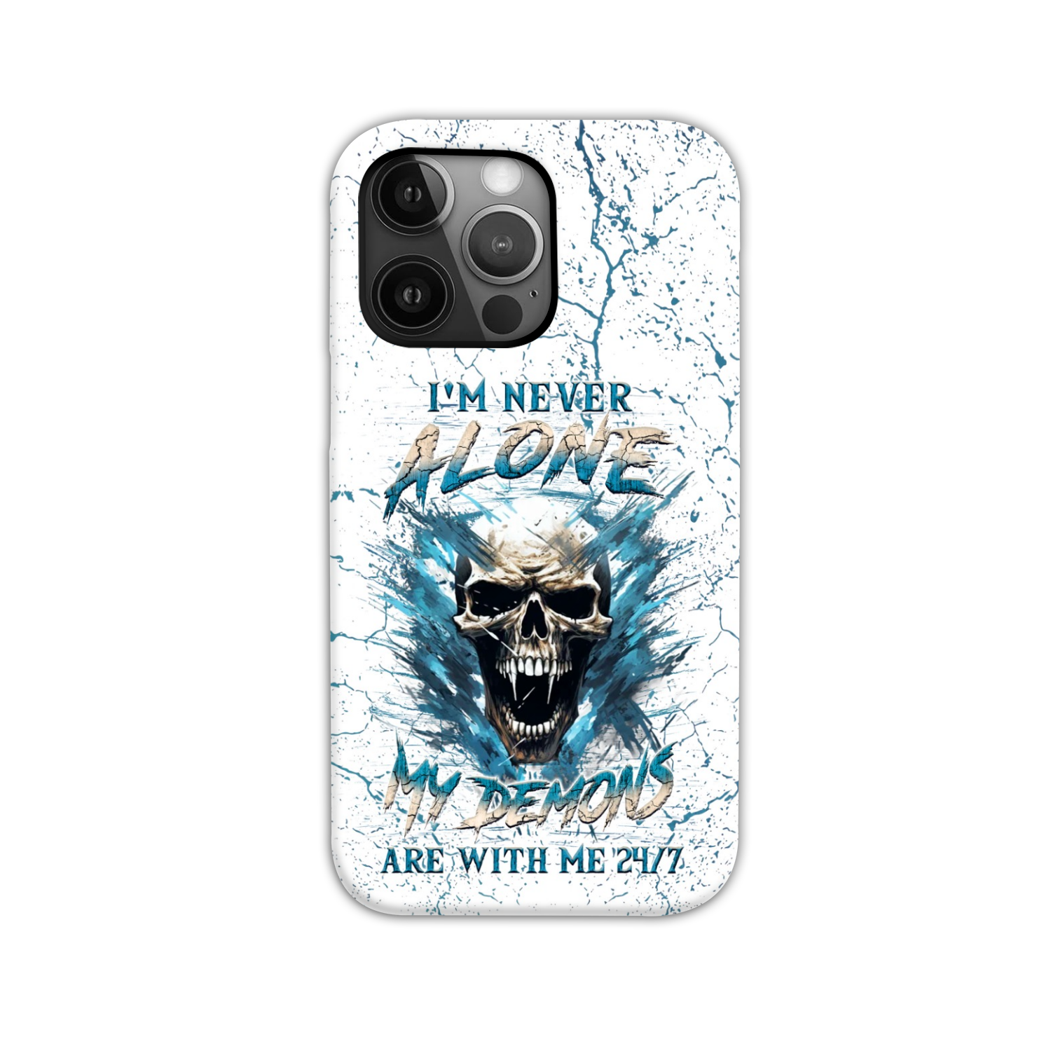 I'M NEVER ALONE SKULL DEMON PHONE CASE - YHLN0805242