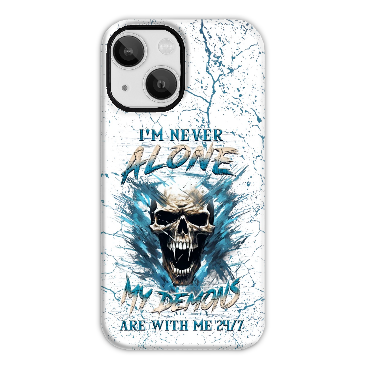 I'M NEVER ALONE SKULL DEMON PHONE CASE - YHLN0805242