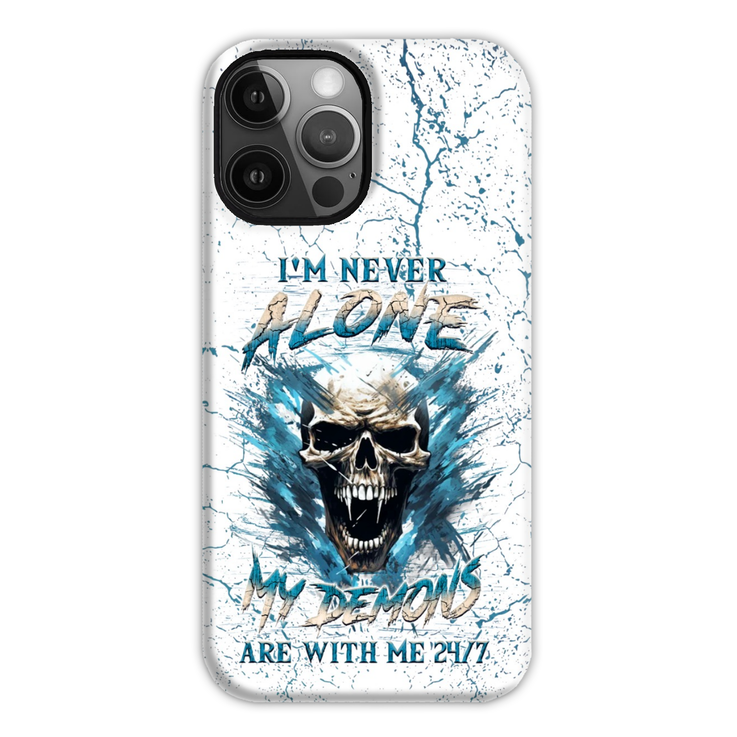 I'M NEVER ALONE SKULL DEMON PHONE CASE - YHLN0805242