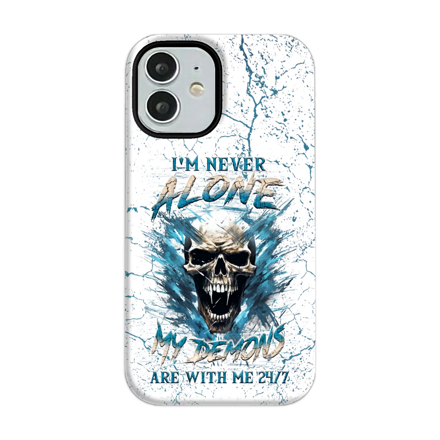 I'M NEVER ALONE SKULL DEMON PHONE CASE - YHLN0805242