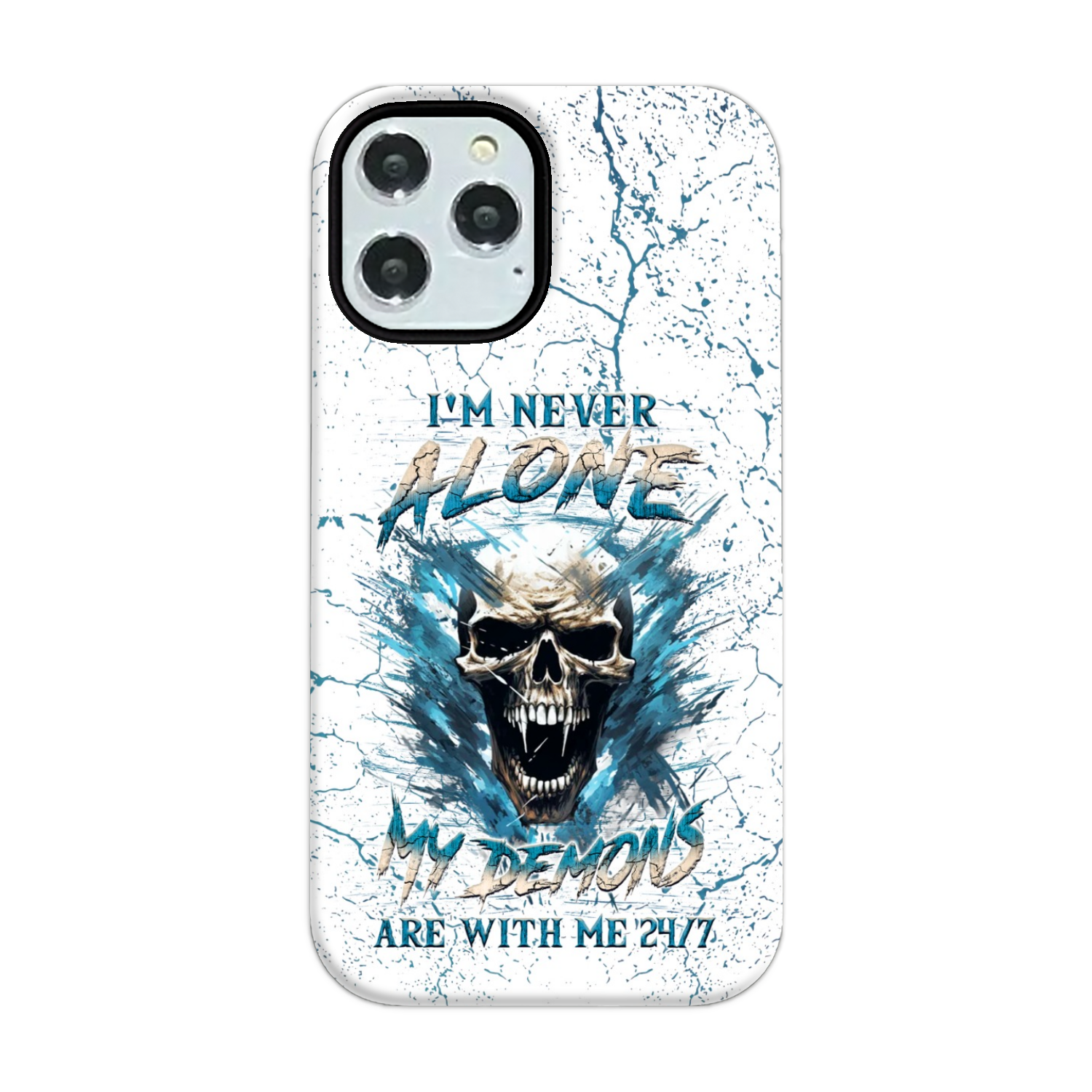 I'M NEVER ALONE SKULL DEMON PHONE CASE - YHLN0805242