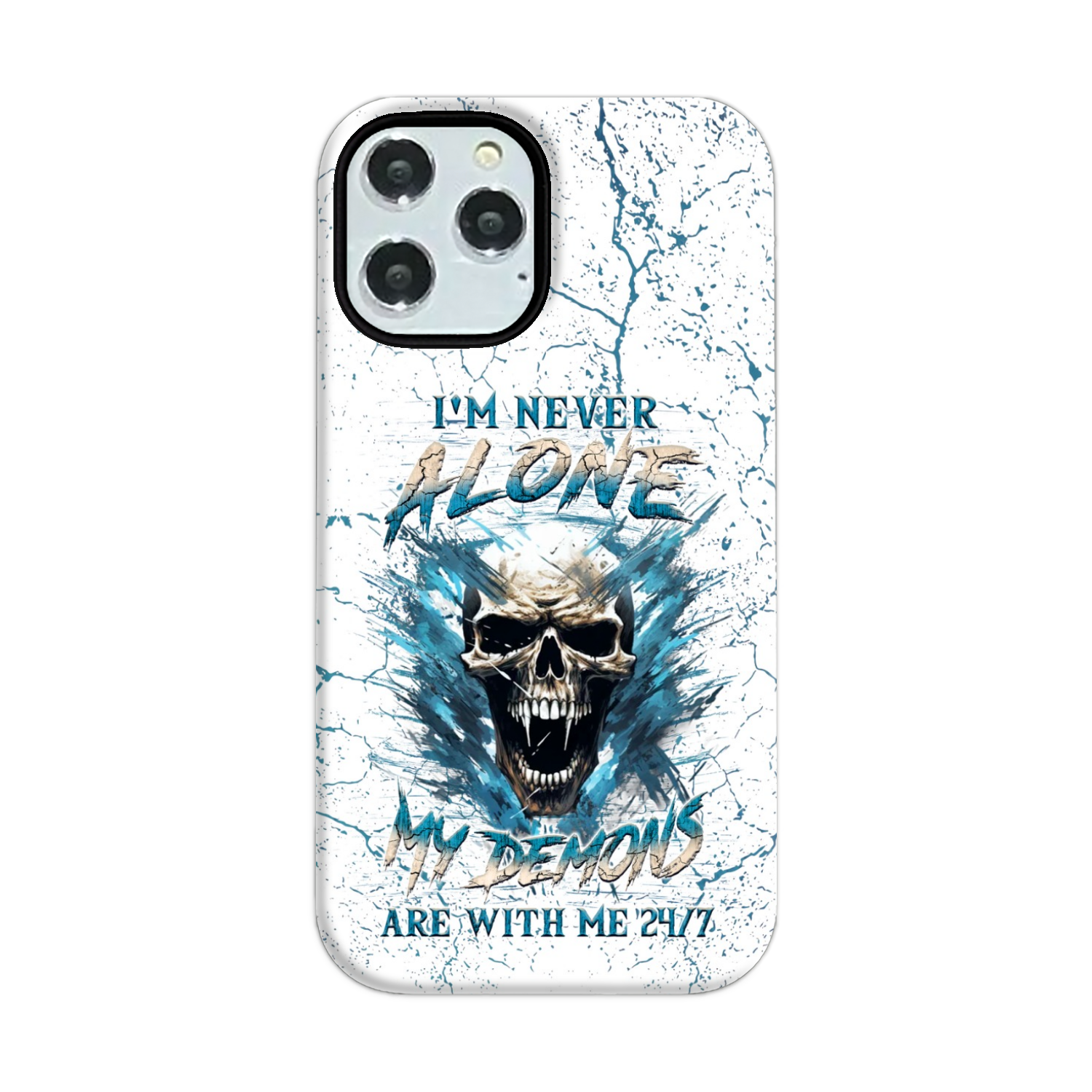 I'M NEVER ALONE SKULL DEMON PHONE CASE - YHLN0805242