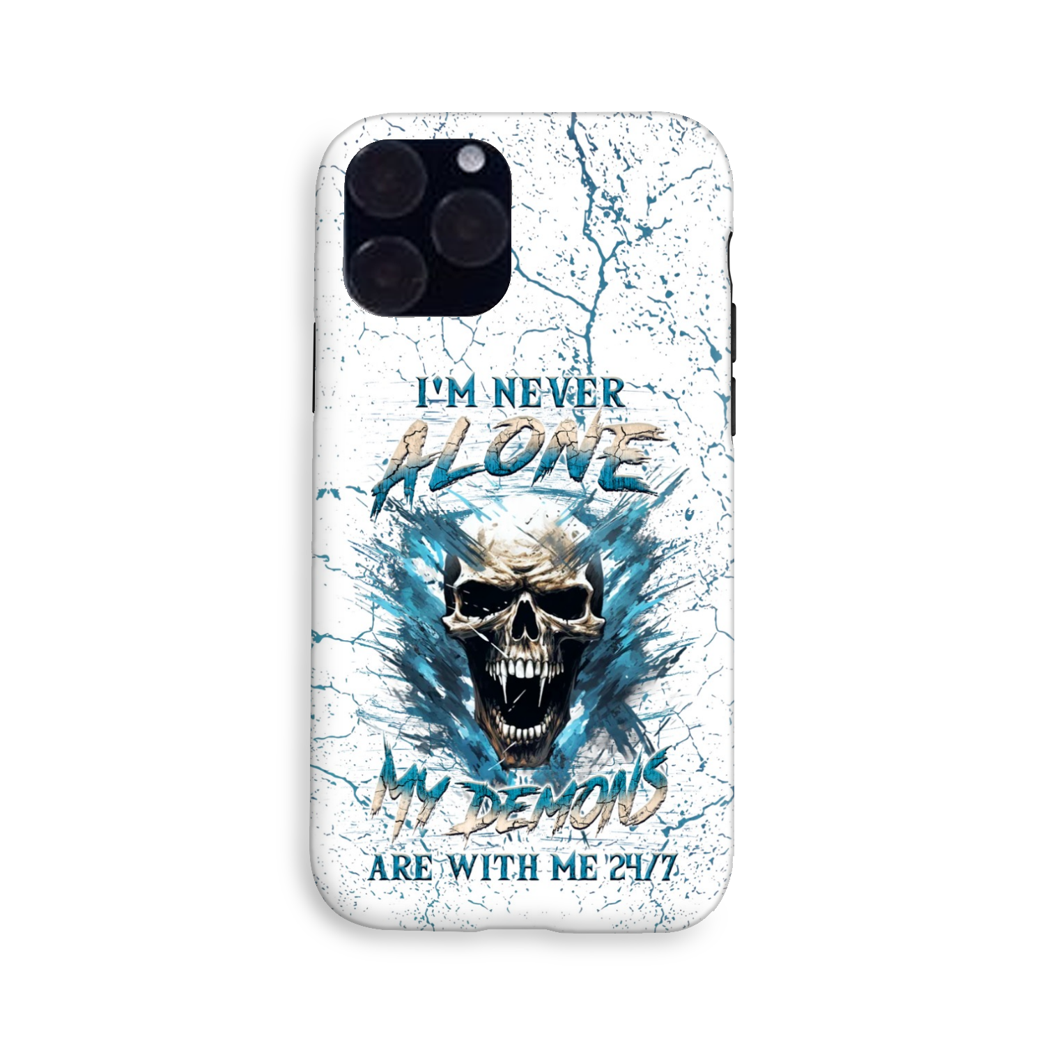 I'M NEVER ALONE SKULL DEMON PHONE CASE - YHLN0805242