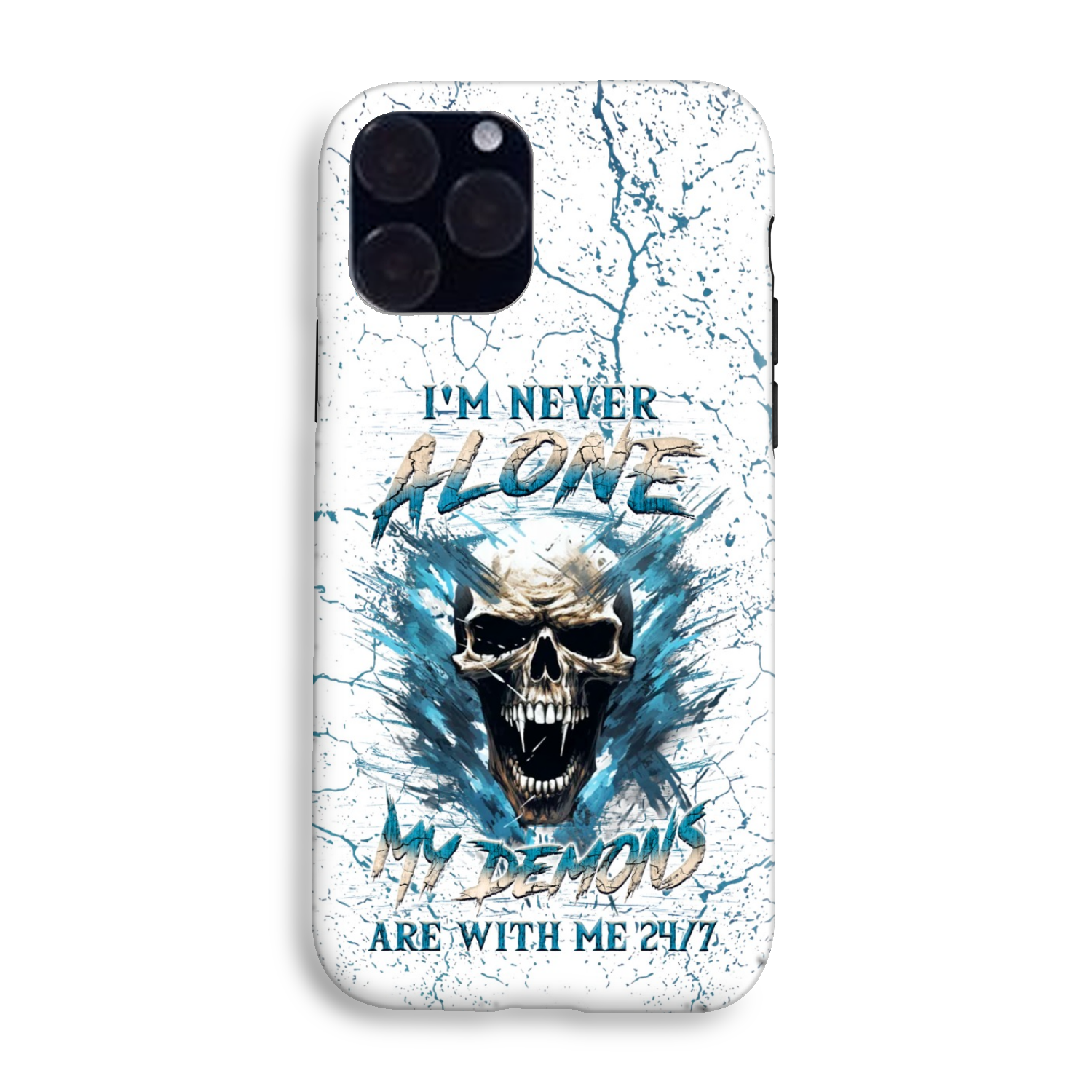 I'M NEVER ALONE SKULL DEMON PHONE CASE - YHLN0805242