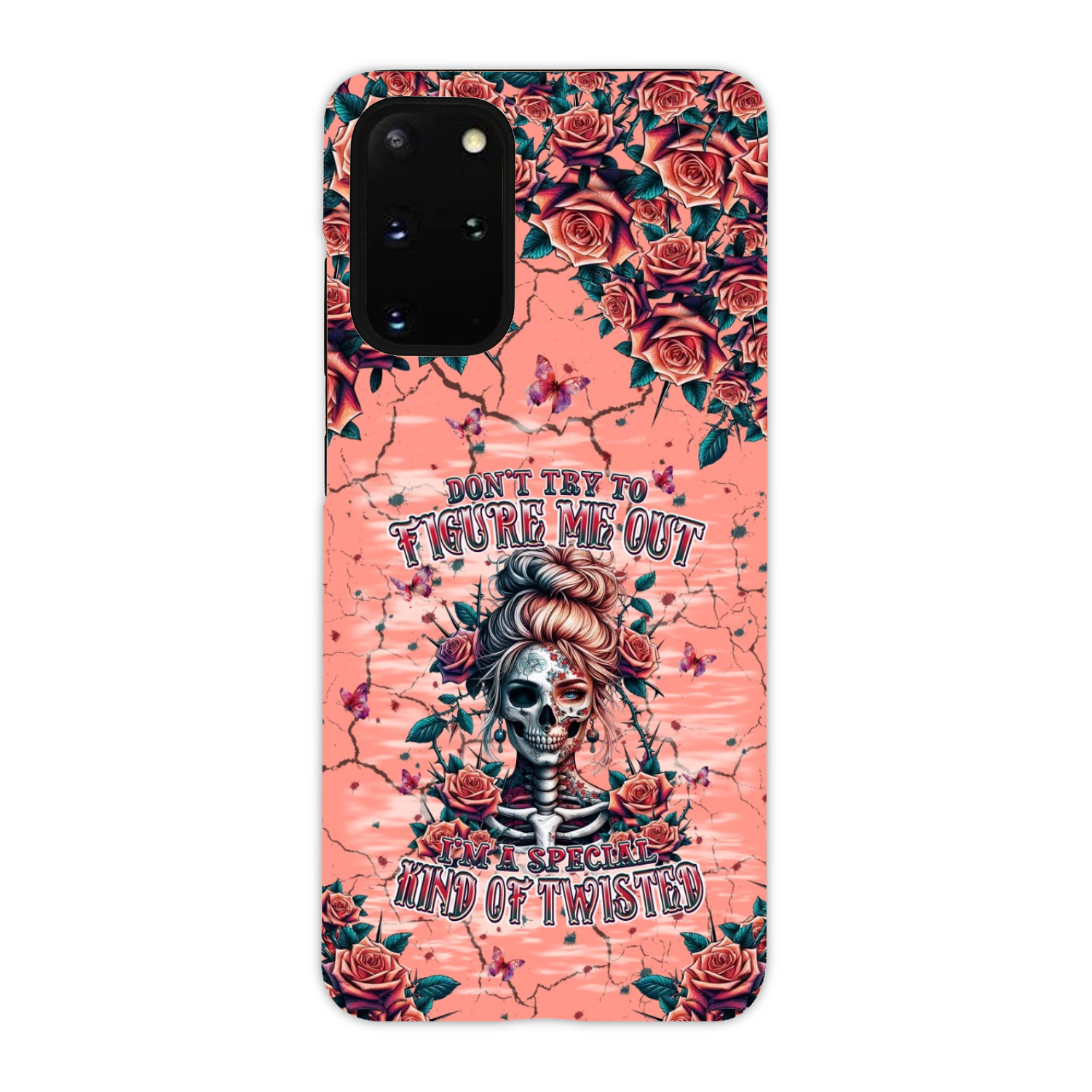 DON'T TRY TO FIGURE ME OUT SKULL LADY PHONE CASE - TLPQ2708241