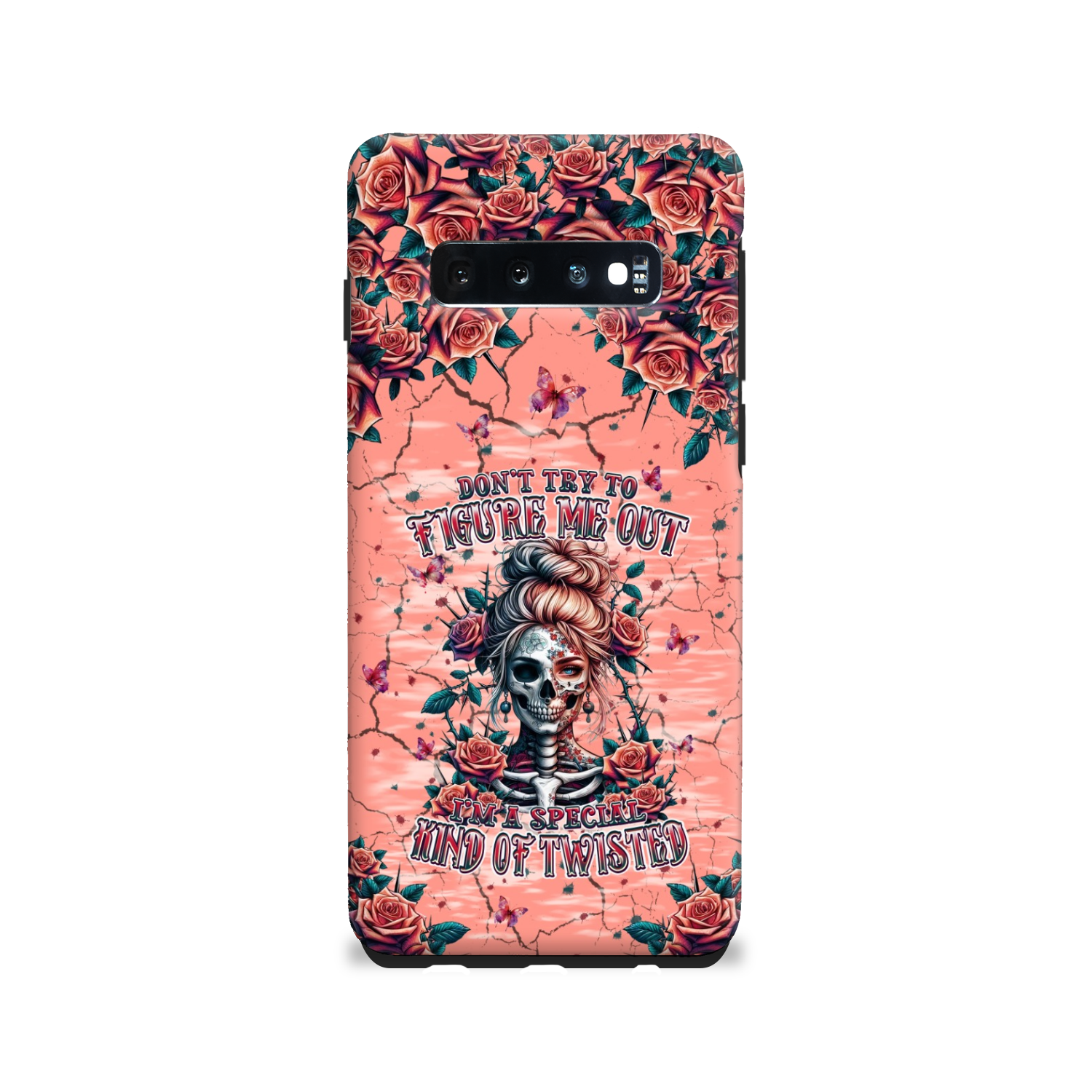 DON'T TRY TO FIGURE ME OUT SKULL LADY PHONE CASE - TLPQ2708241