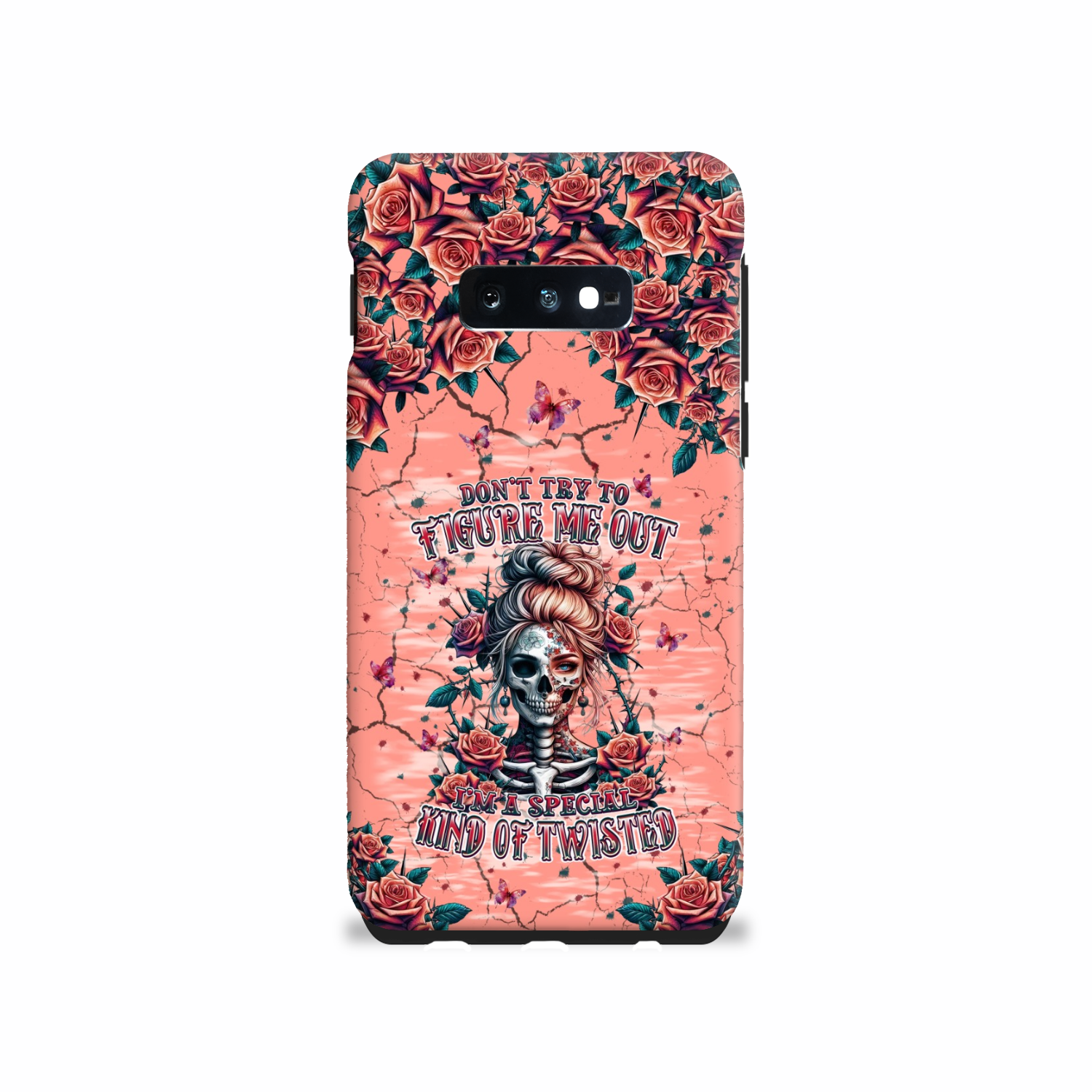 DON'T TRY TO FIGURE ME OUT SKULL LADY PHONE CASE - TLPQ2708241