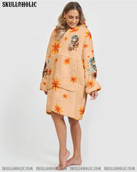 THE GOOD GIRL IN ME SKULL SHERPA BLANKET HOODIE - TLNO1611241