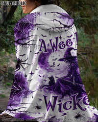 A WEE BIT WICKED HALLOWEEN SHERPA BLANKET HOODIE - TLNO0409244