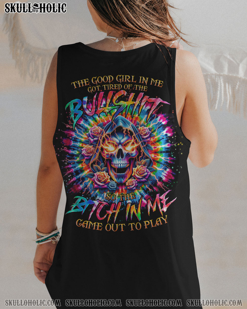 THE GOOD GIRL IN ME REAPER ROSE TIE DYE ALL OVER PRINT - TLNO0711232