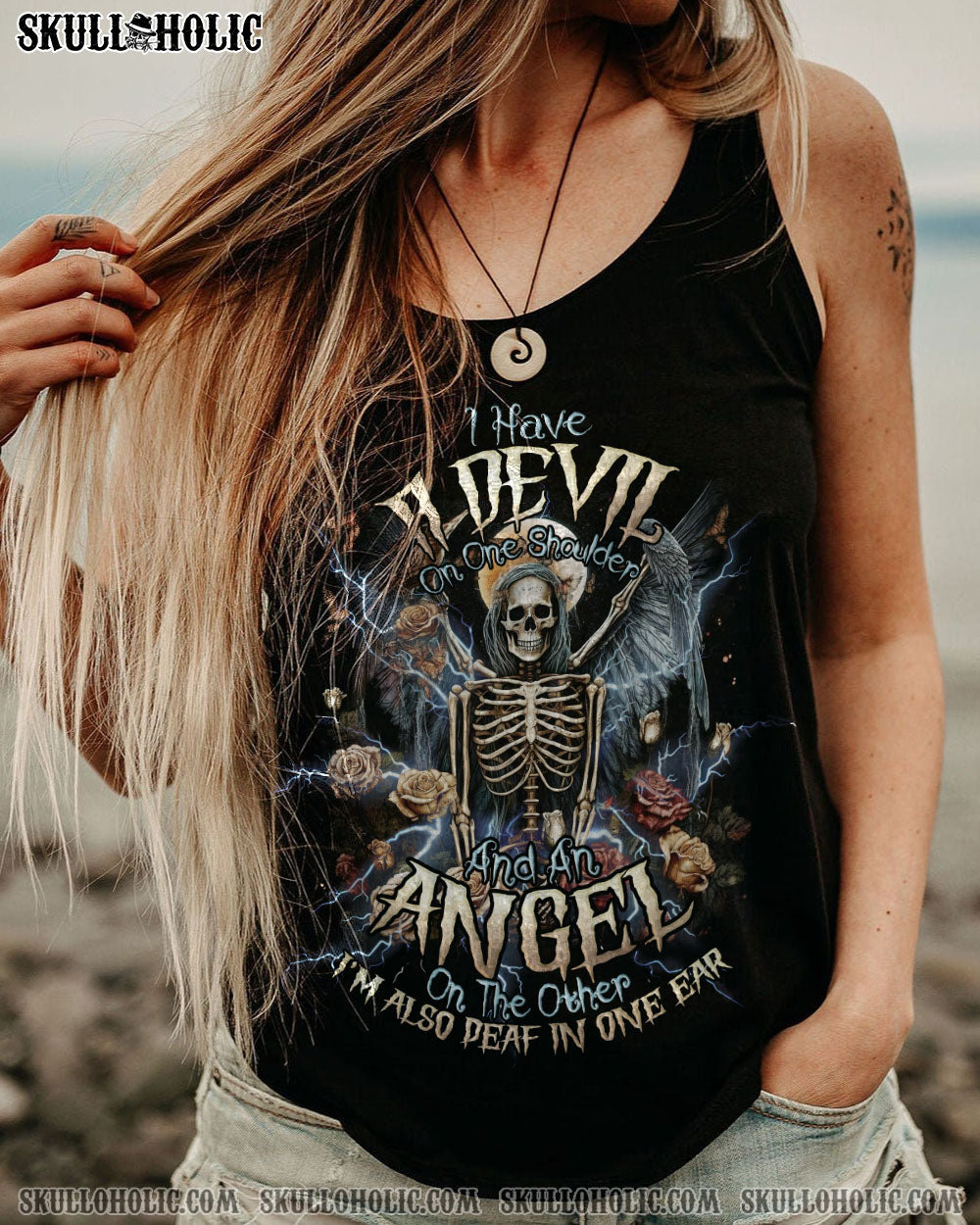 I HAVE A DEVIL SKELETON ALL OVER PRINT - TLNO2707235