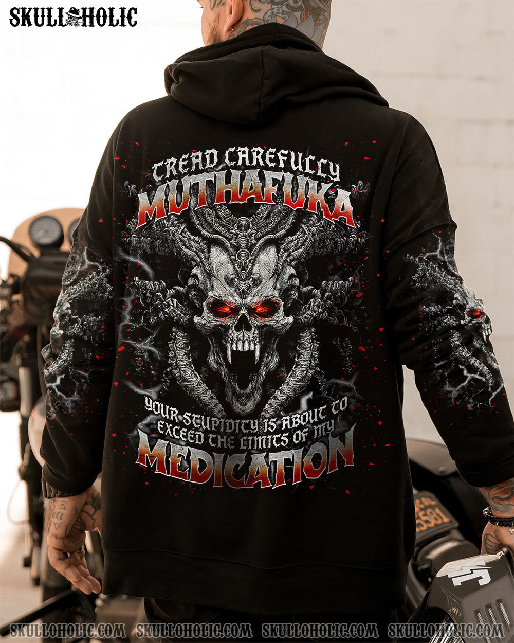 TREAD CAREFULLY MUTHAFUKA SKULL ALL OVER PRINT - TLNT1109254