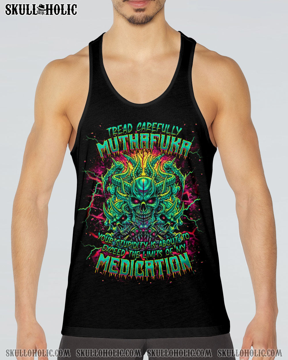 TREAD CAREFULLY MUTHAFUKA SKULL ALL OVER PRINT   - TLNT2404254