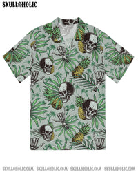 SKULL TROPICAL PINEAPPLE HAWAIIAN SHIRT  - TLNT3103252