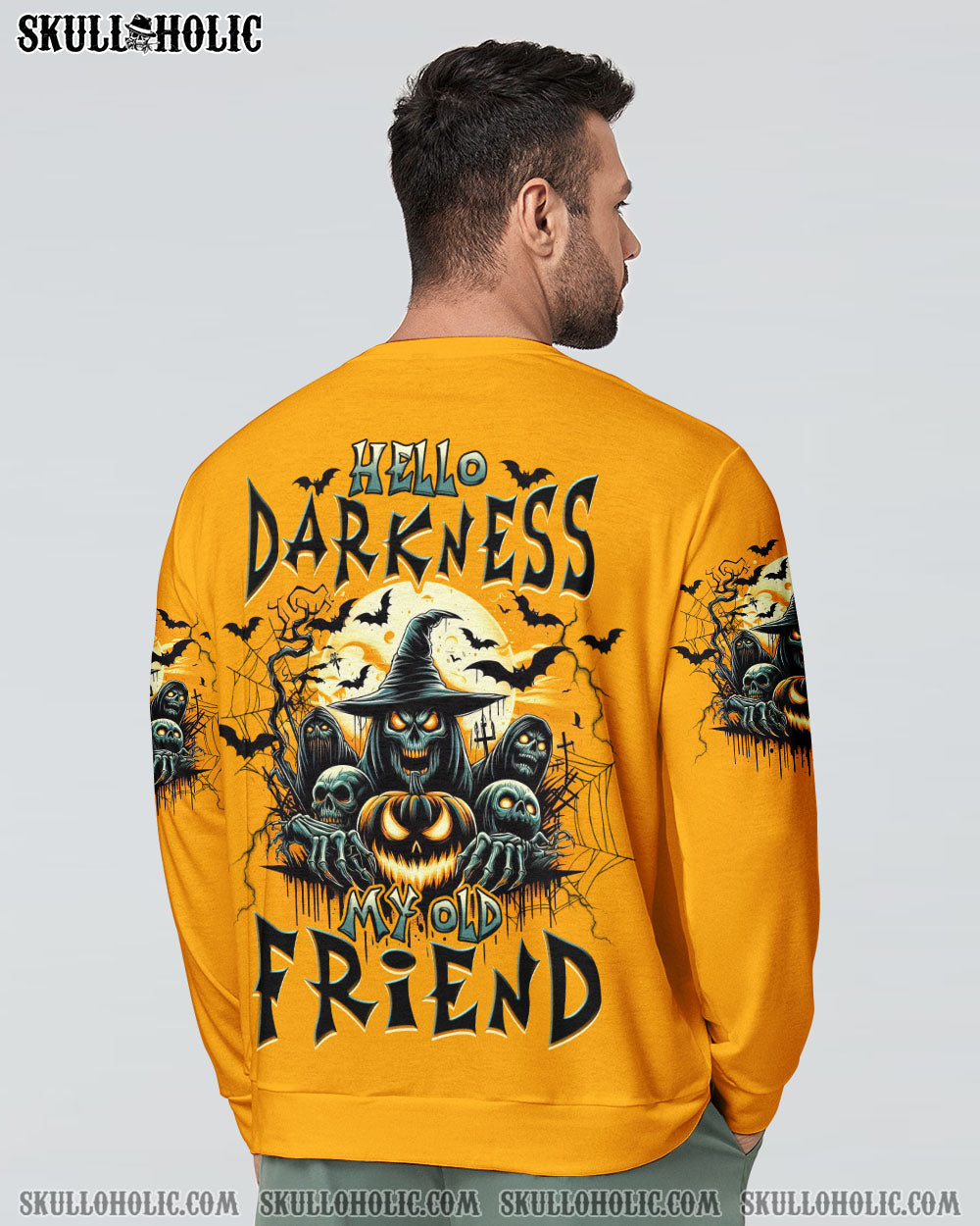 HELLO DARKNESS MY OLD FRIEND SKULL HALLOWEEN ALL OVER PRINT  - TLNZ0908253