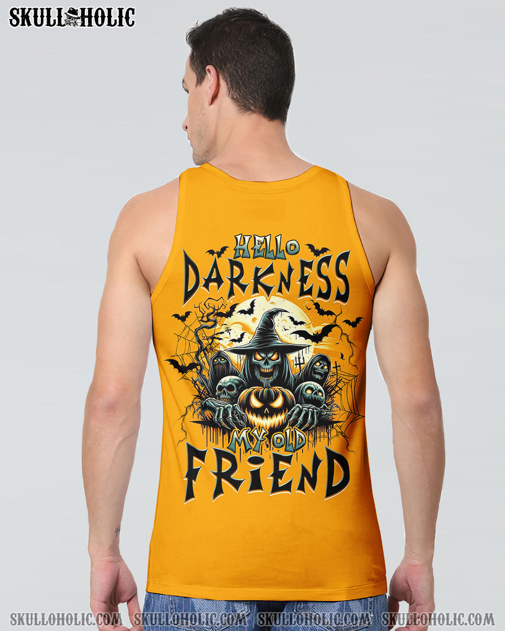 HELLO DARKNESS MY OLD FRIEND SKULL HALLOWEEN ALL OVER PRINT  - TLNZ0908253
