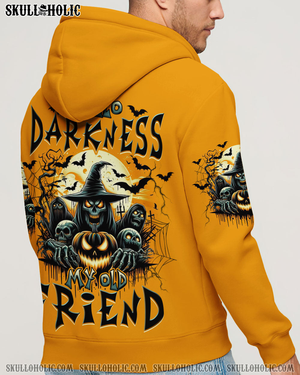 HELLO DARKNESS MY OLD FRIEND SKULL HALLOWEEN ALL OVER PRINT  - TLNZ0908253