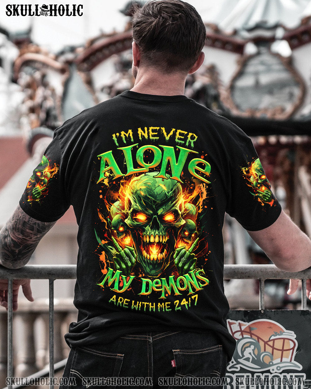 I'M NEVER ALONE SKULL DEMON ALL OVER PRINT - TLNZ2006241