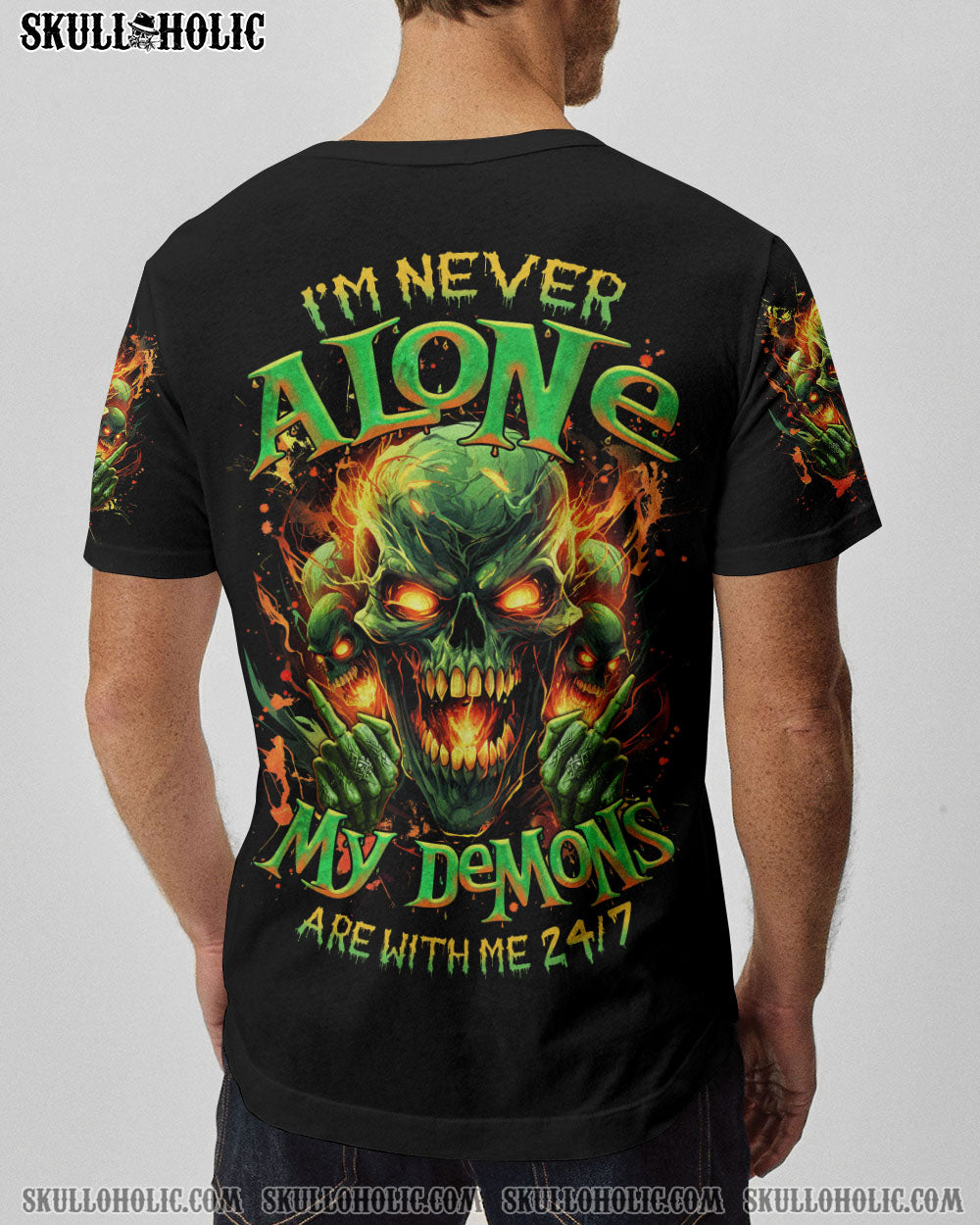 I'M NEVER ALONE SKULL DEMON ALL OVER PRINT - TLNZ2006241