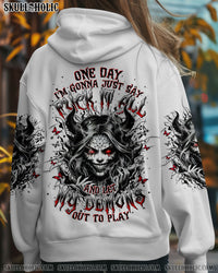 ONE DAY I'M GONNA JUST SAY DEMON SKULL LADY ALL OVER PRINT   - TLTR2712241