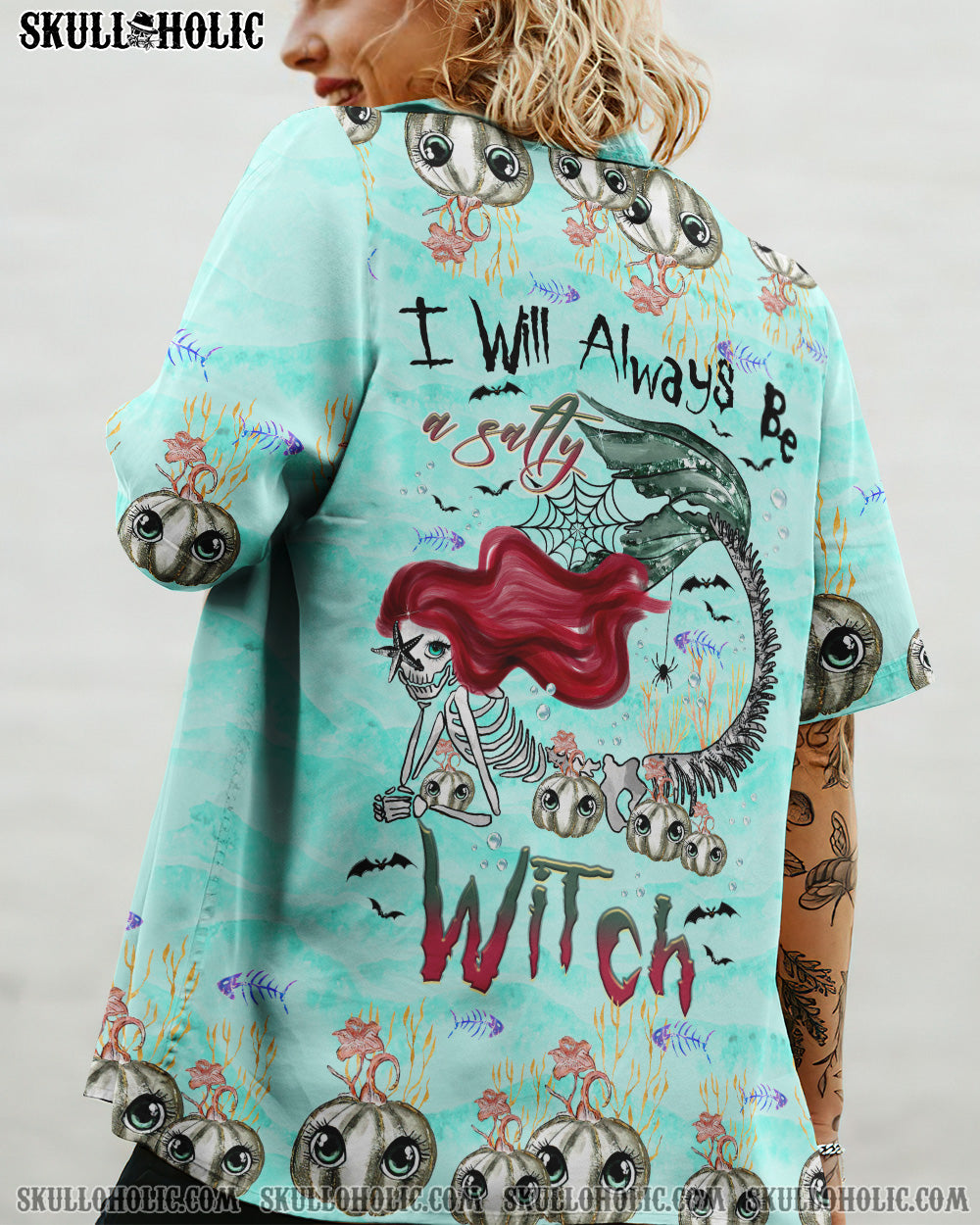 SALTY WITCH MERMAID HALLOWEEN HAWAIIAN SHIRT - TLTR2808234