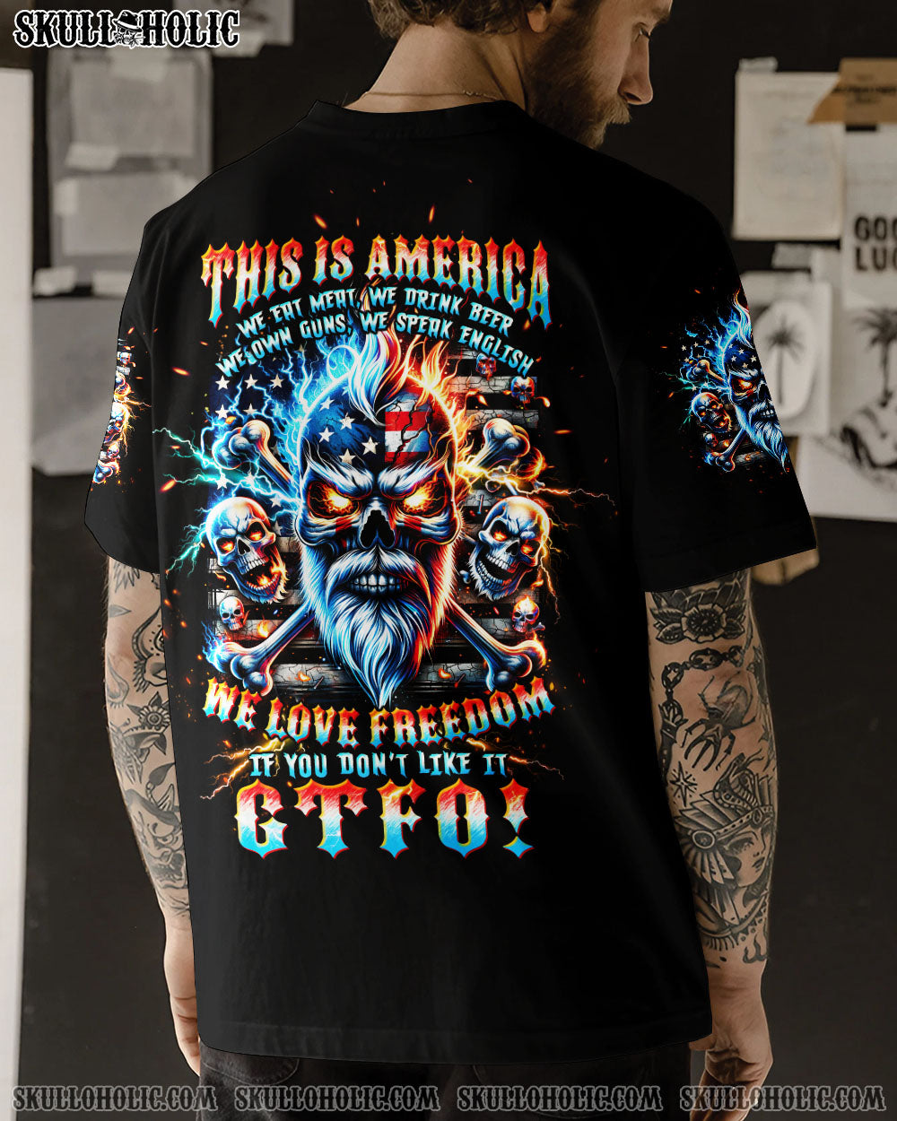 THIS IS AMERICA SKULL ALL OVER PRINT - TLTW0606241