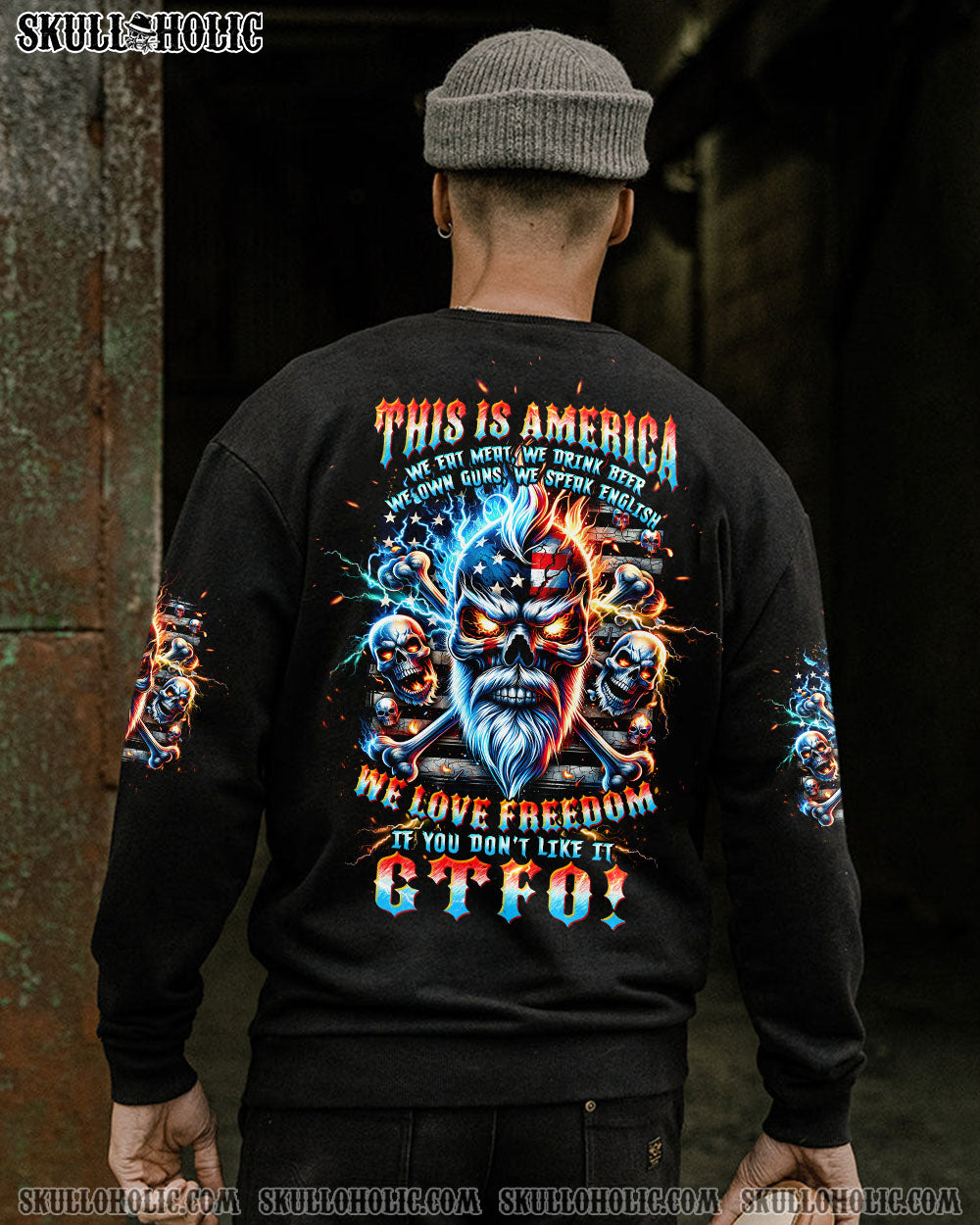 THIS IS AMERICA SKULL ALL OVER PRINT - TLTW0606241