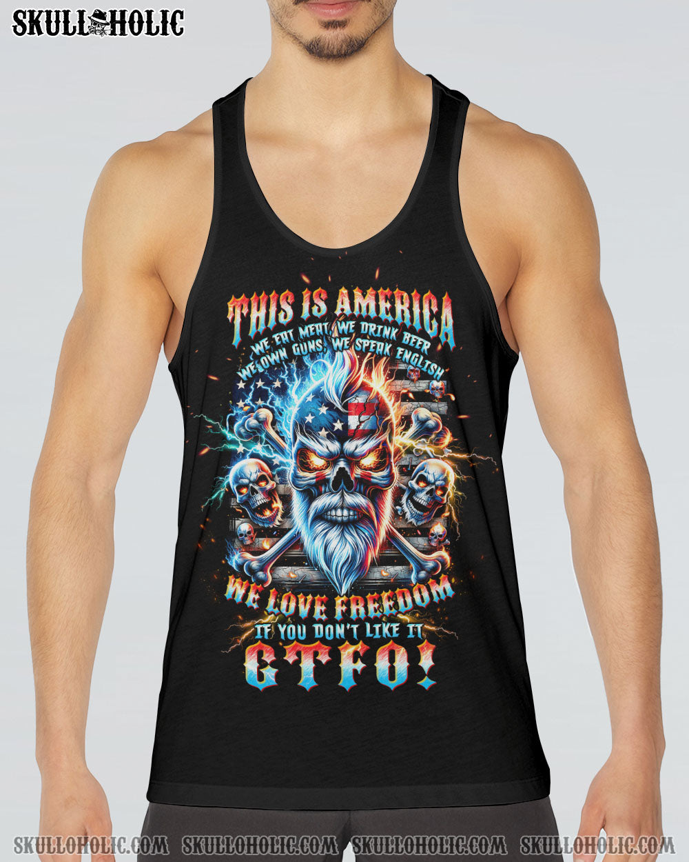 THIS IS AMERICA SKULL ALL OVER PRINT - TLTW0606241