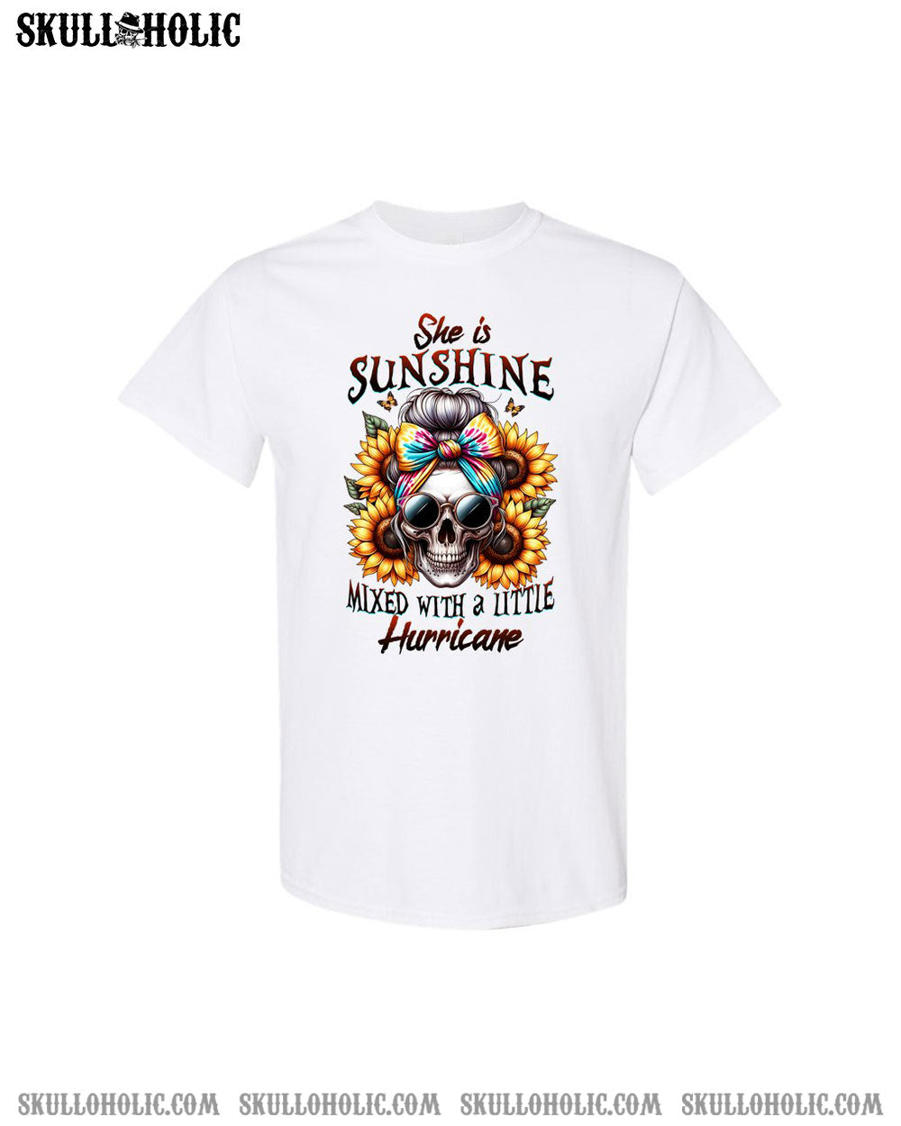 SHE IS SUNSHINE SKULL TIE DYE COTTON SHIRT - TLTW0711235